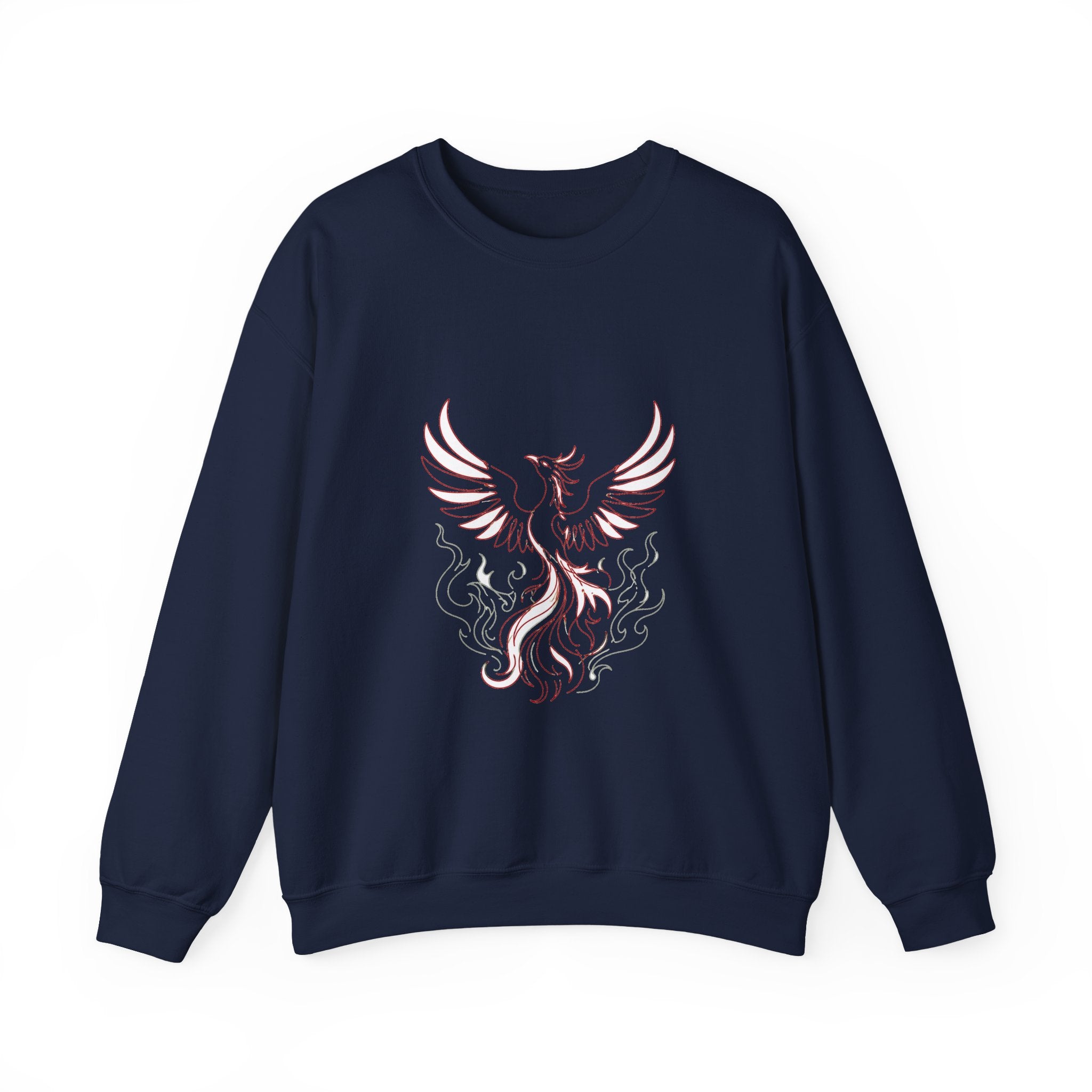 Matching Couple Sweatshirt - Dragon & Phoenix Matching Couple Crewneck Sweatshirt Minimalist Art His Hers Valentine Gift - Design B