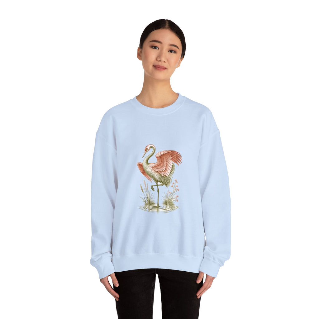 Matching Couple Sweatshirt - Tiger & Crane Matching Couple Premium Fleece Sweatshirt Vintage Art His Hers Honeymoon Gift - Design B