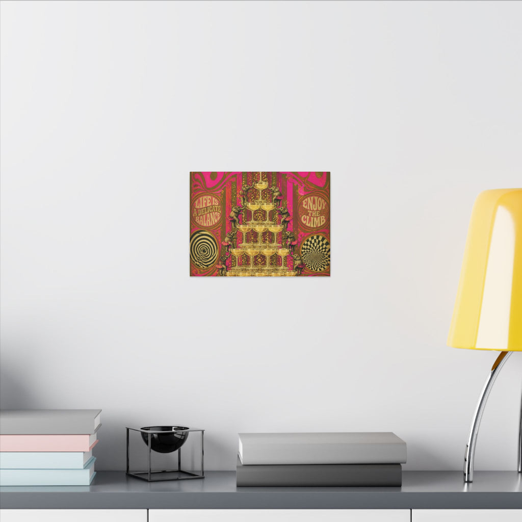 Champagne Tower Elephants Wall Art Canvas 16×20 Psychedelic Cafe Decor Maximalist Print