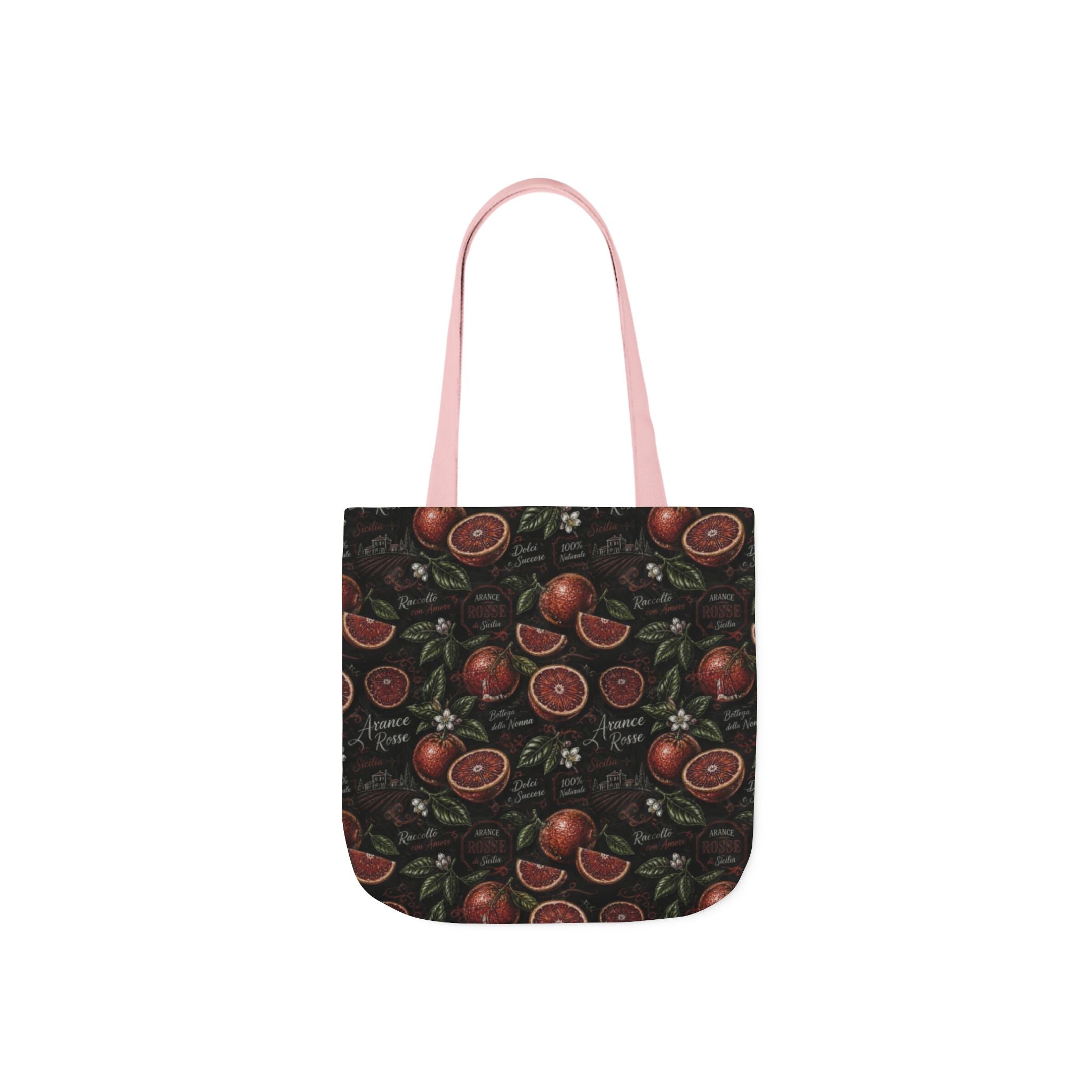 Blood Oranges Canvas Tote Bag Mediterranean Kitchen Chalk Art Design Italian Cottagecore Gift