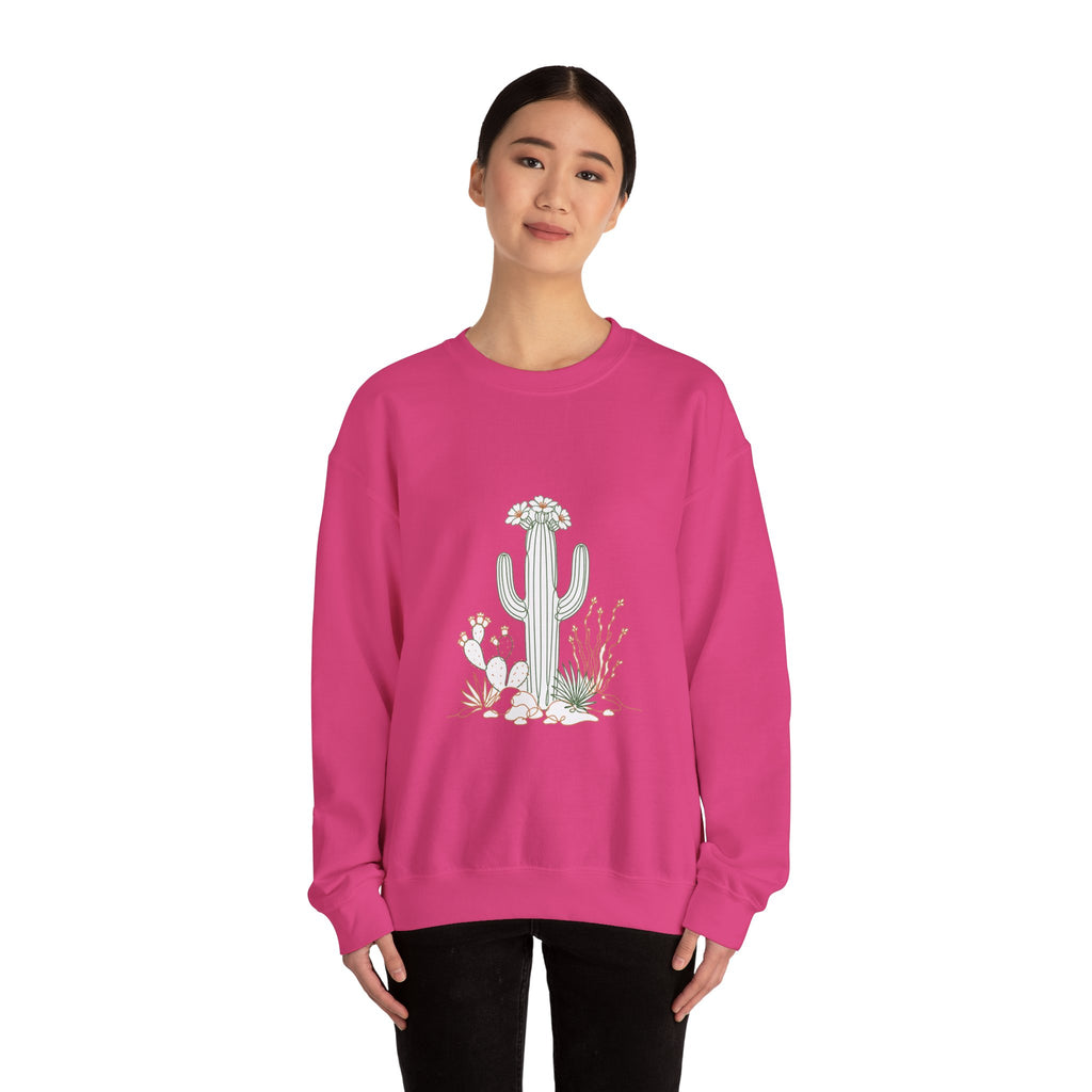 Matching Couple Sweatshirt - Desert & Rainforest Matching Couple Crewneck Sweatshirt Minimalist Art His Hers Valentine Gift - Design A