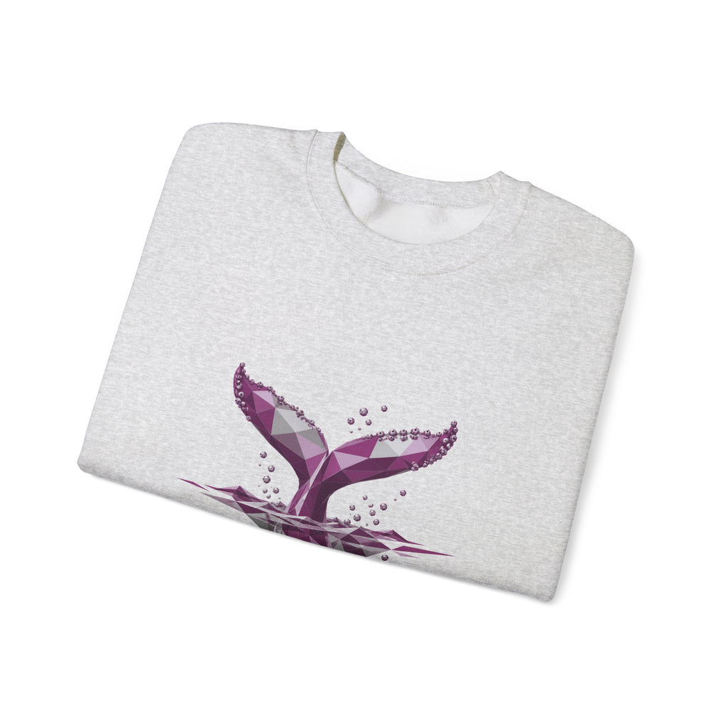 Matching Couple Sweatshirt - Eagle & Whale Matching Couple Crewneck Sweatshirt Geometric Art His Hers Couple Gift - Design B
