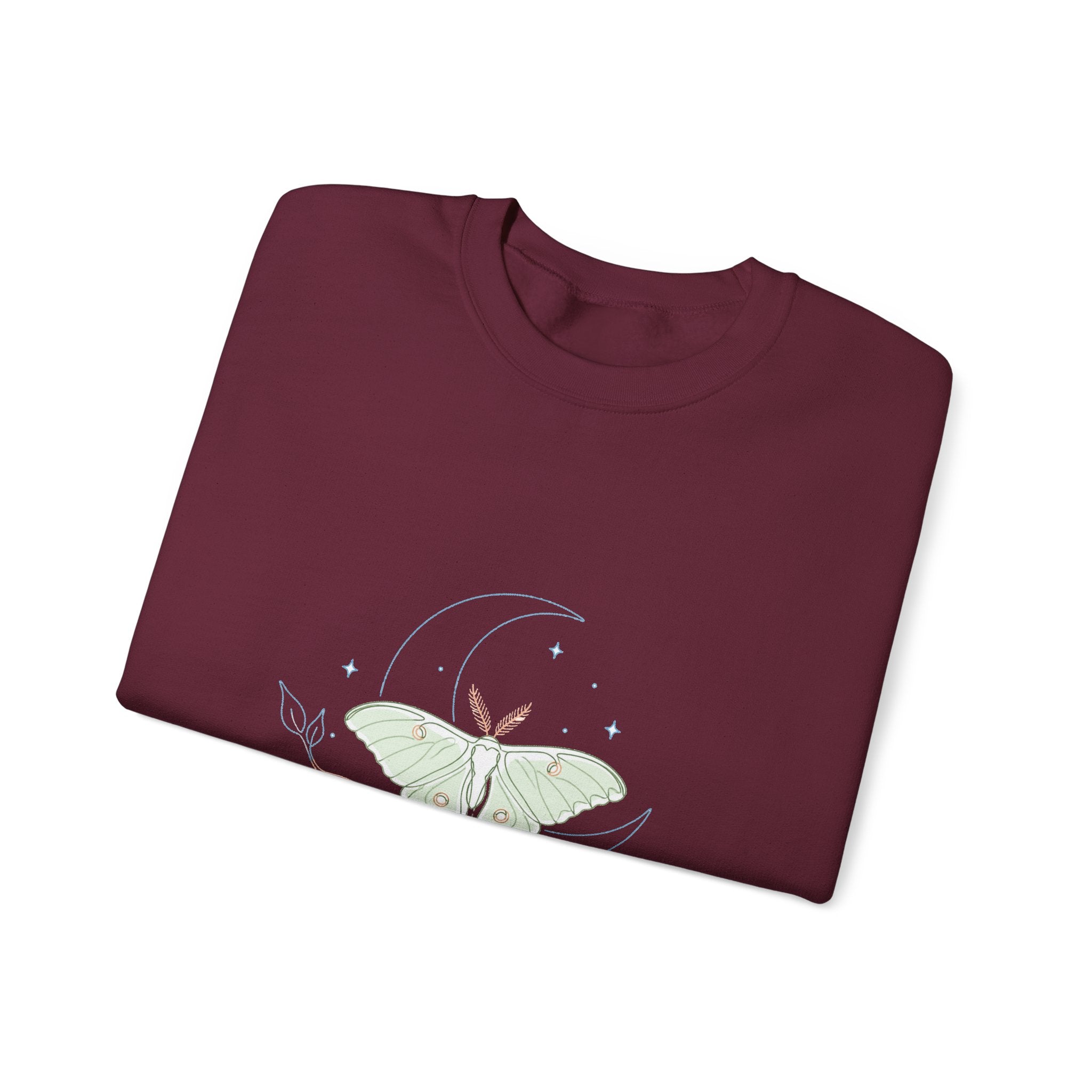 Matching Couple Sweatshirt - Butterfly & Moth Matching Couple Crewneck Sweatshirt Minimalist Art His Hers Valentine Gift - Design B