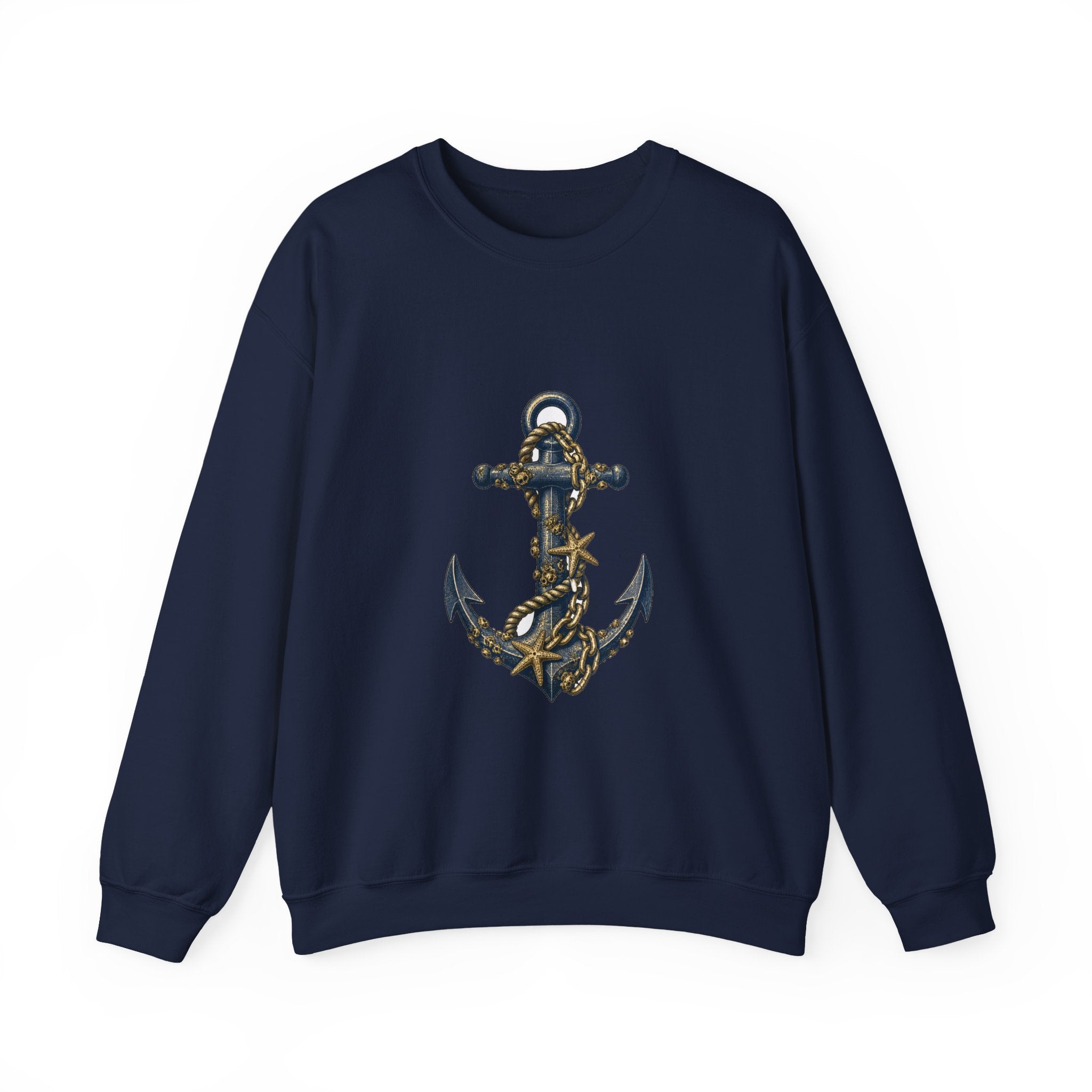 Matching Couple Sweatshirt - Anchor & Sail Matching Couple Comfort Colors Crew Vintage Art His Hers Honeymoon Gift - Design A