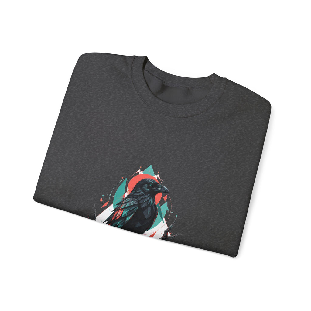 Matching Couple Sweatshirt - Raven & Swan Matching Couple Crewneck Sweatshirt Geometric Art His Hers Couple Gift - Design A