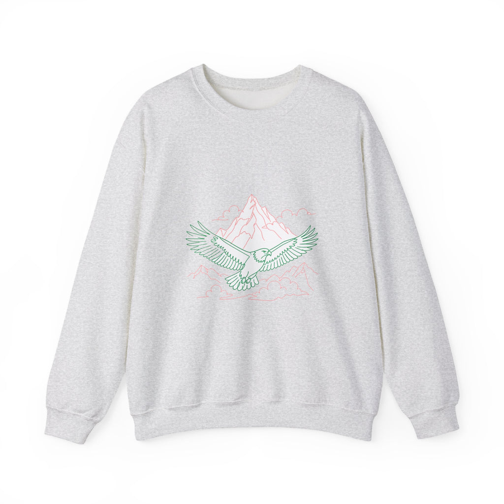Matching Couple Sweatshirt - Eagle & Whale Matching Couple Comfort Colors Crew Minimalist Art His Hers Christmas Gift - Design A