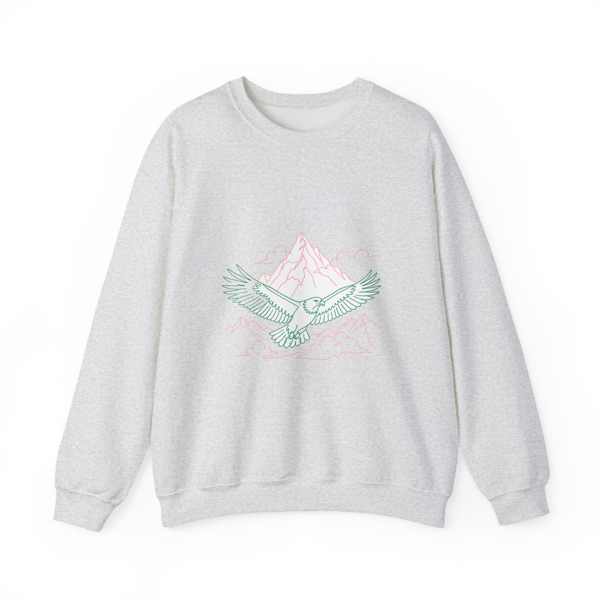 Matching Couple Sweatshirt - Eagle & Whale Matching Couple Comfort Colors Crew Minimalist Art His Hers Christmas Gift - Design A