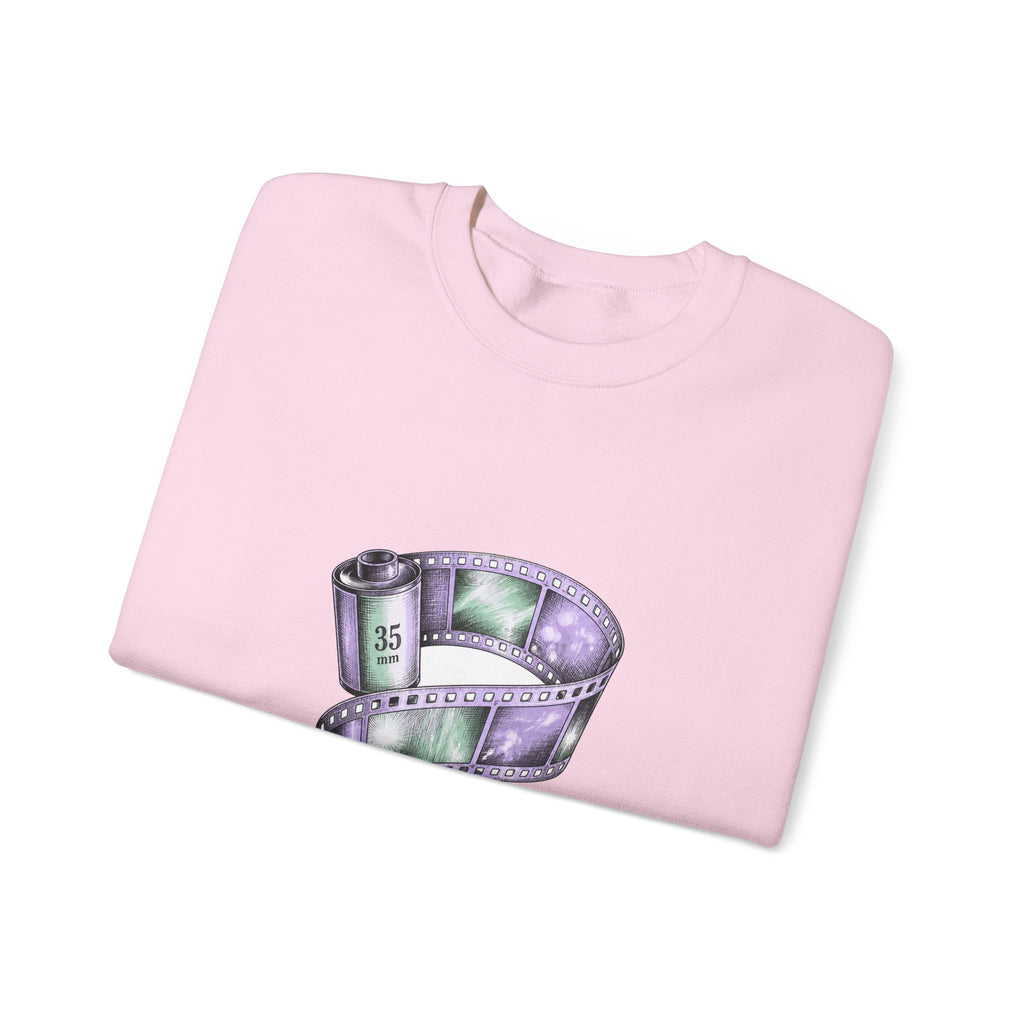 Matching Couple Sweatshirt - Camera & Film Matching Couple Comfort Colors Crew Hand-Drawn Art His Hers Anniversary Gift - Design B