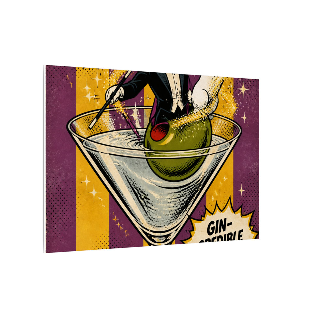 Martini Magician Wall Art Canvas 16×20 Pop Art Living Room Decor Maximalist Print