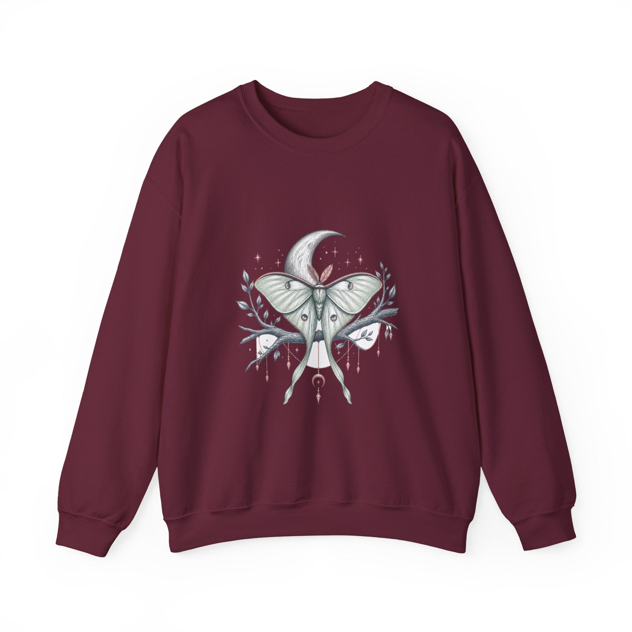 Matching Couple Sweatshirt - Butterfly & Moth Matching Couple Comfort Colors Crew Hand-Drawn Art His Hers Anniversary Gift - Design B