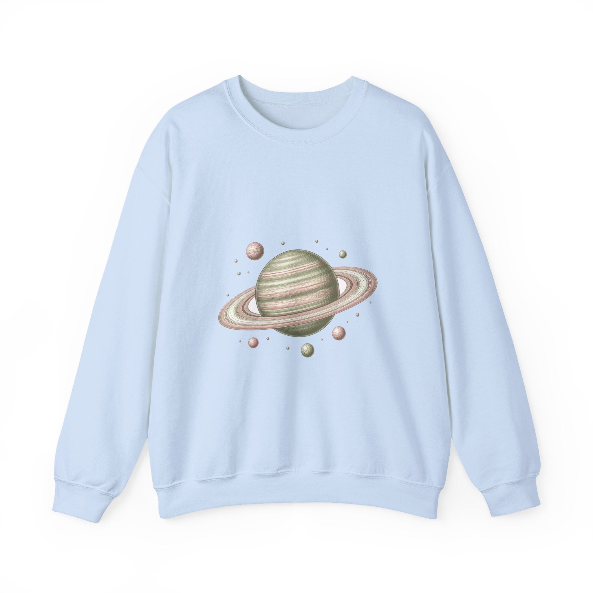 Matching Couple Sweatshirt - Saturn & Jupiter Matching Couple Premium Fleece Sweatshirt Vintage Art His Hers Honeymoon Gift - Design A