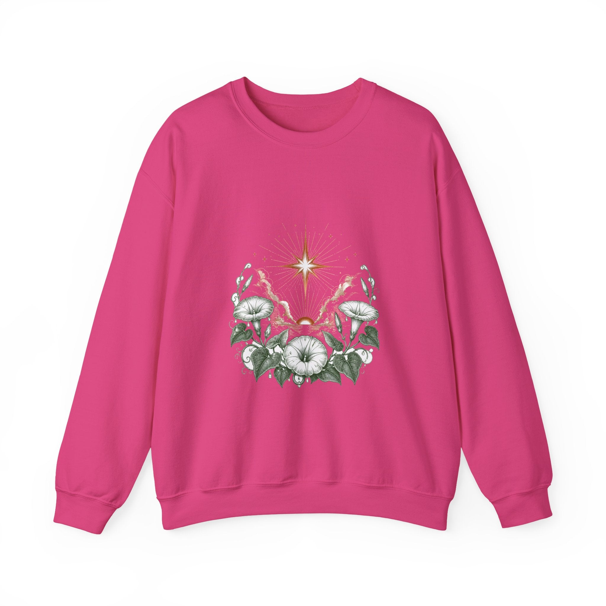 Matching Couple Sweatshirt - Evening & Morning Star Matching Couple Premium Fleece Sweatshirt Vintage Art His Hers Honeymoon Gift - Design B