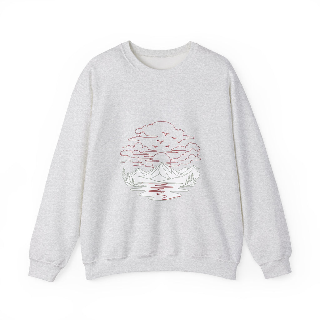 Matching Couple Sweatshirt - Sunrise & Sunset Matching Couple Comfort Colors Crew Minimalist Art His Hers Christmas Gift - Design B