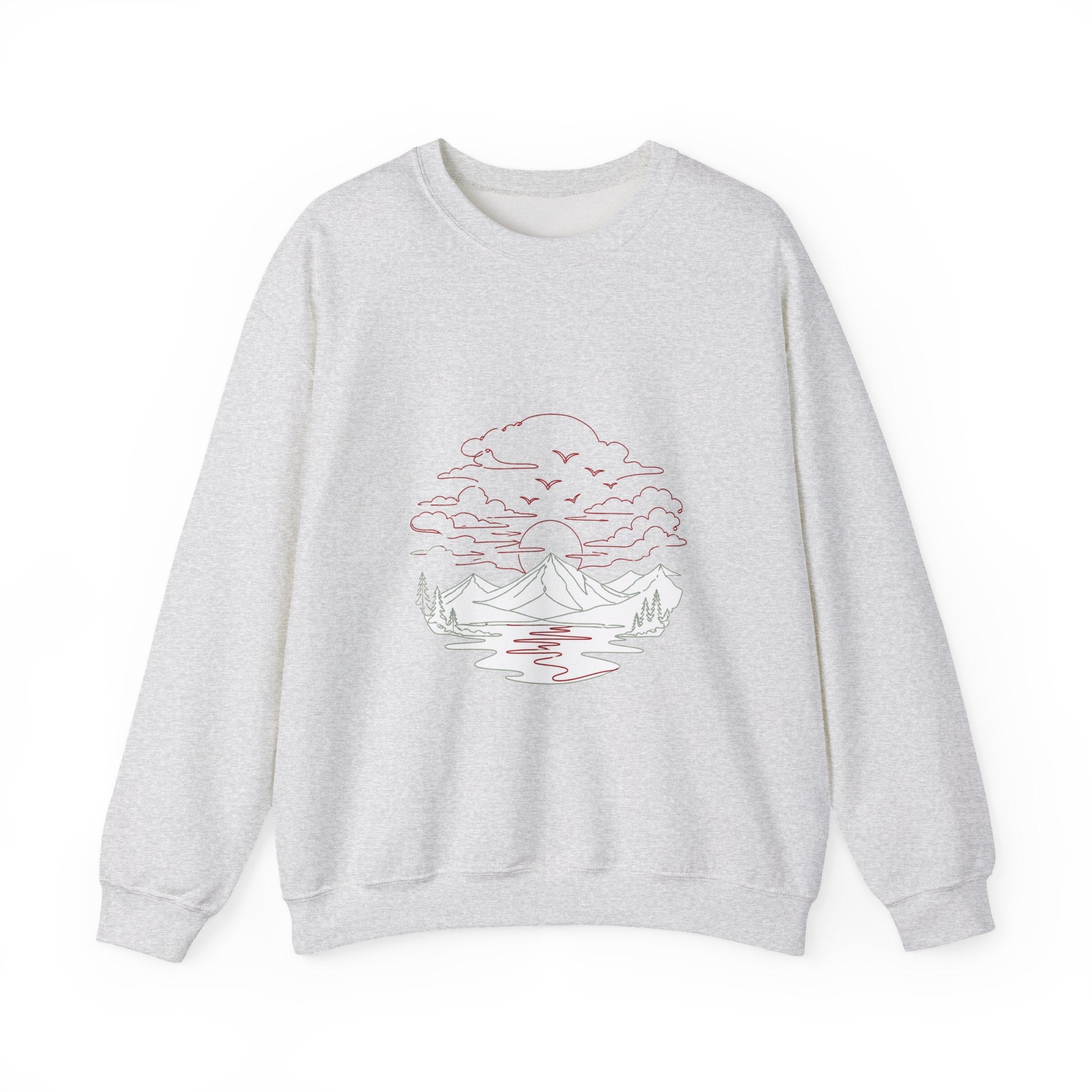 Matching Couple Sweatshirt - Sunrise & Sunset Matching Couple Comfort Colors Crew Minimalist Art His Hers Christmas Gift - Design B