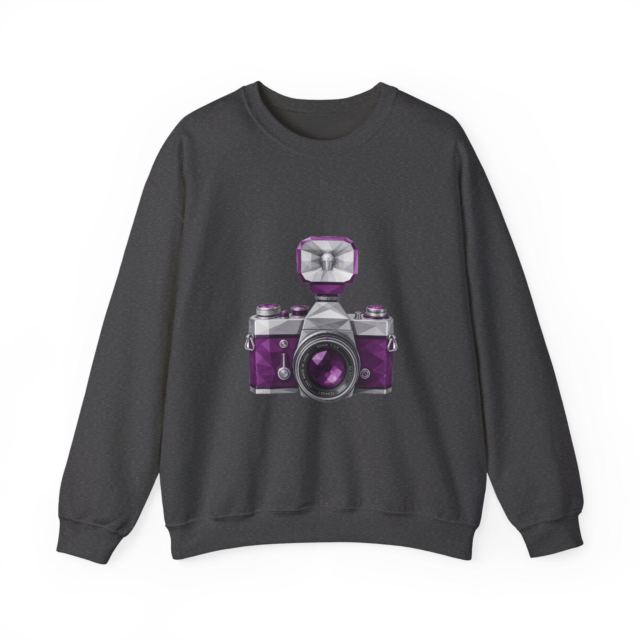 Matching Couple Sweatshirt - Camera & Film Matching Couple Premium Fleece Sweatshirt Geometric Art His Hers Love Gift - Design A
