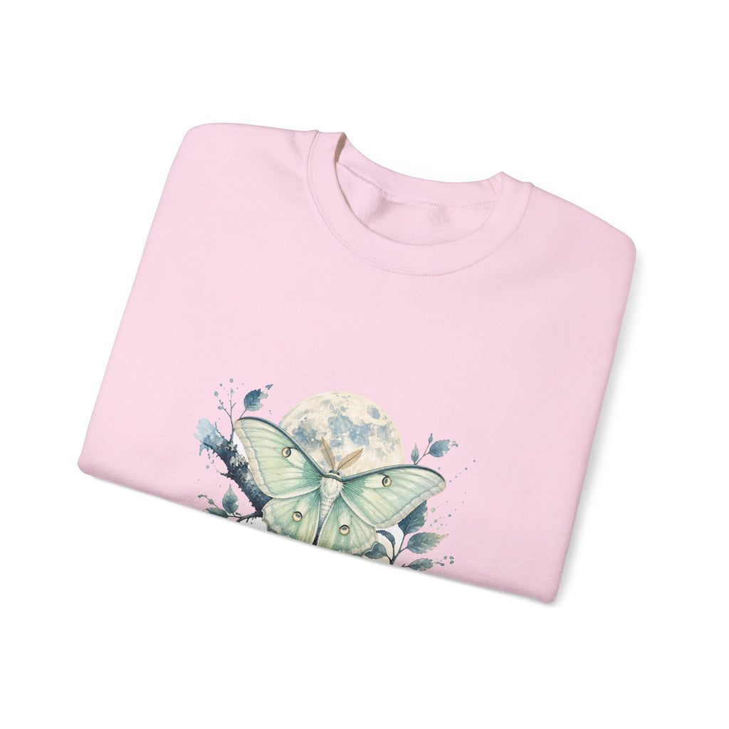 Matching Couple Sweatshirt - Butterfly & Moth Matching Couple Comfort Colors Crew Watercolor Art His Hers Birthday Gift - Design B