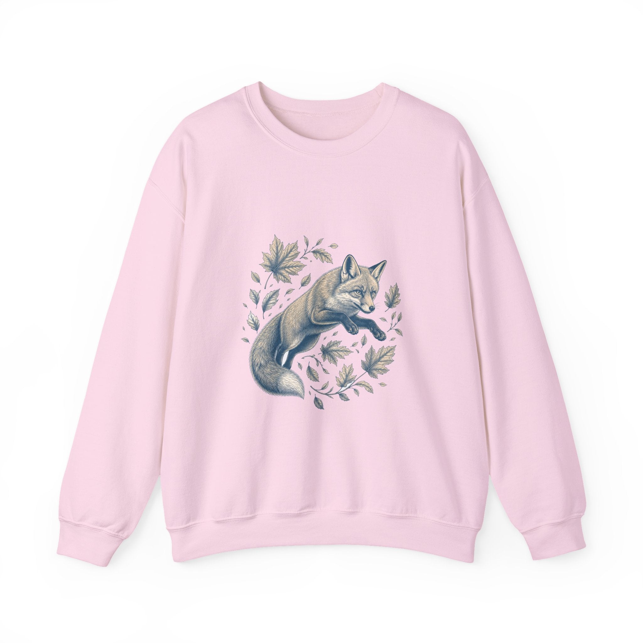Matching Couple Sweatshirt - Fox & Rabbit Matching Couple Crewneck Sweatshirt Vintage Art His Hers Wedding Gift - Design A