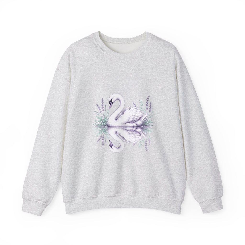 Matching Couple Sweatshirt - Raven & Swan Matching Couple Comfort Colors Crew Hand-Drawn Art His Hers Anniversary Gift - Design B
