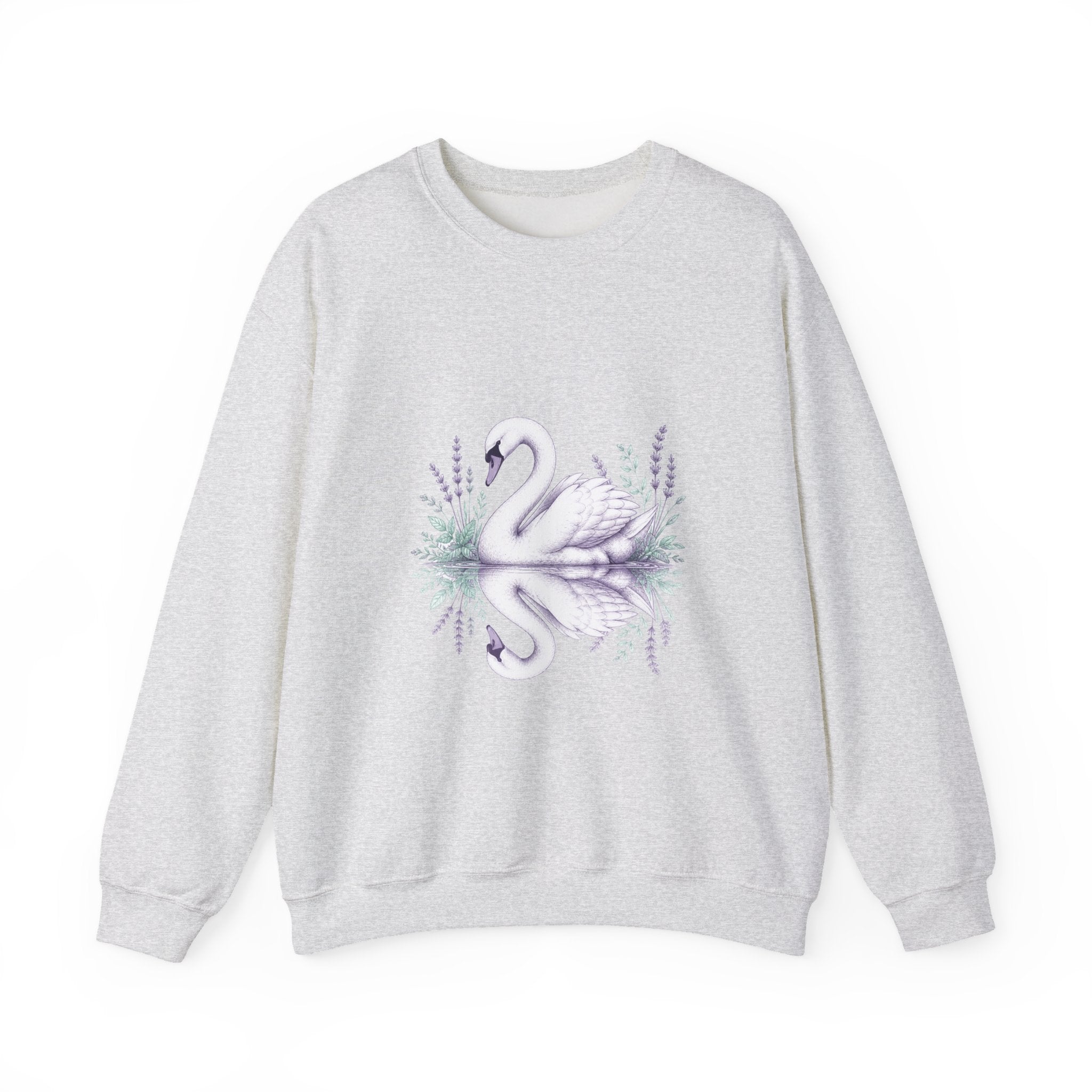 Matching Couple Sweatshirt - Raven & Swan Matching Couple Comfort Colors Crew Hand-Drawn Art His Hers Anniversary Gift - Design B