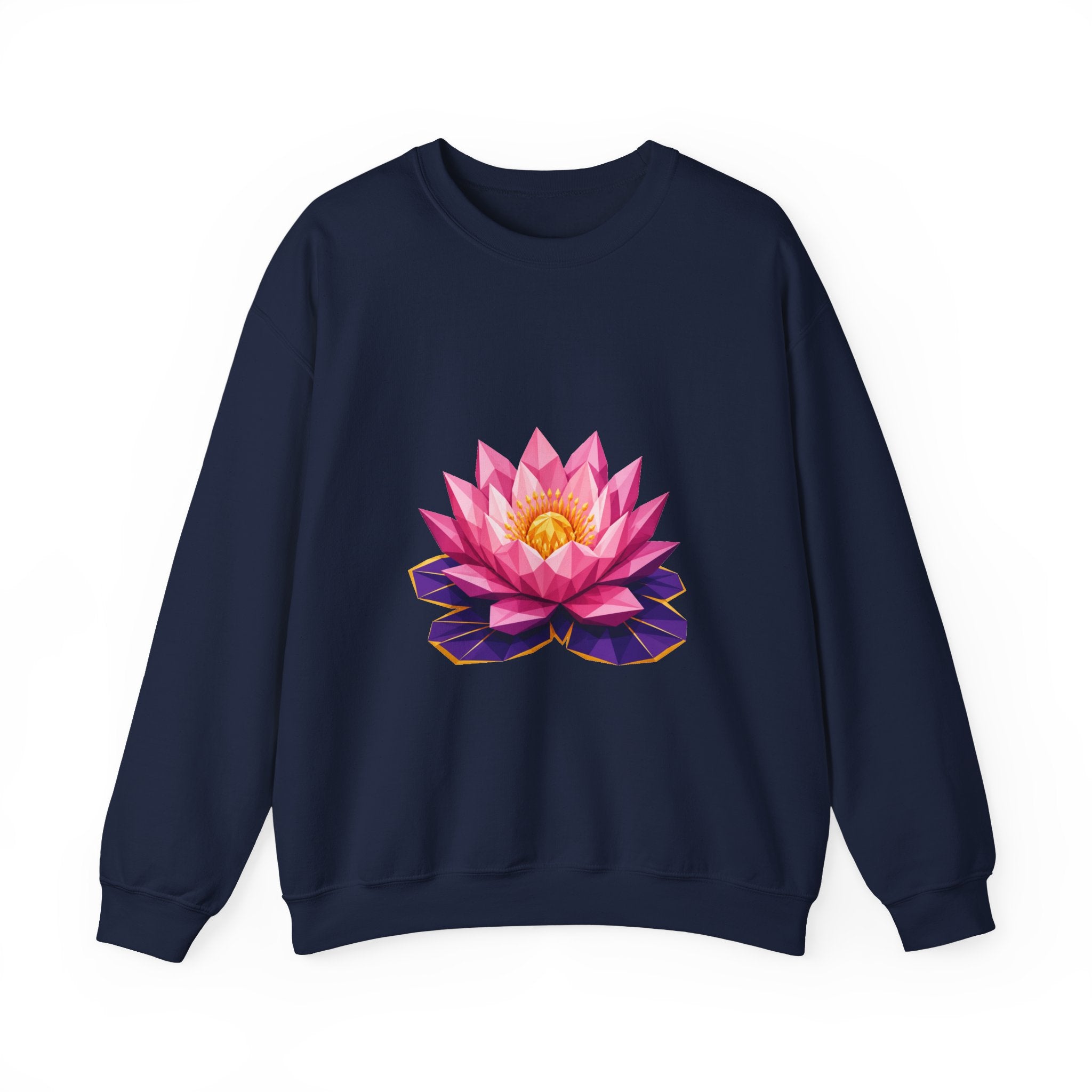 Matching Couple Sweatshirt - Open & Closed Lotus Matching Couple Comfort Colors Crew Geometric Art His Hers Love Gift - Design A