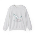 Matching Couple Sweatshirt - Eagle & Whale Matching Couple Crewneck Sweatshirt Minimalist Art His Hers Valentine Gift - Design A