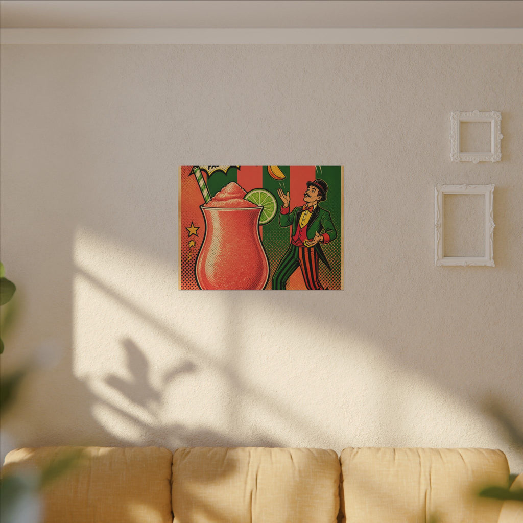 Daiquiri Fruit Juggler Wall Art Canvas 16×20 Pop Art Living Room Decor Maximalist Print