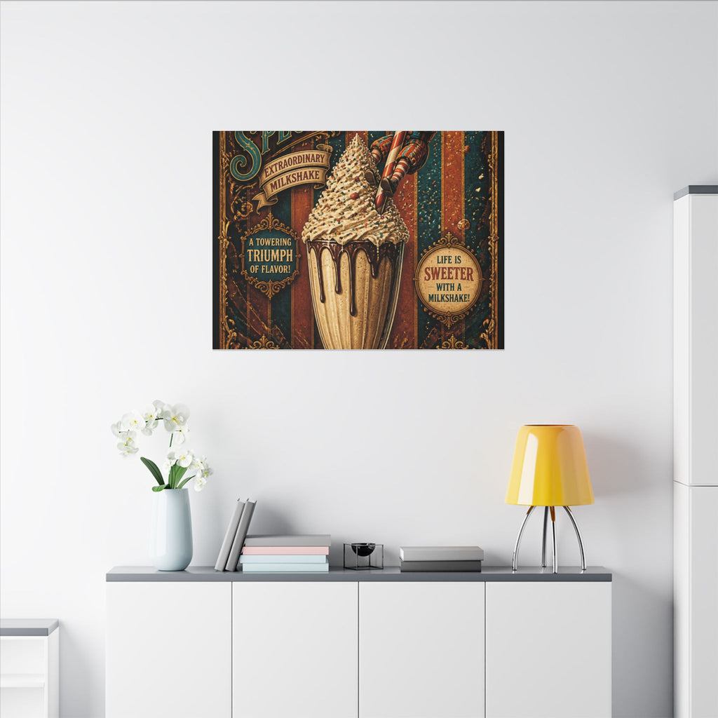 Milkshake Slide Clown Wall Art Canvas 24×36 Baroque Studio Decor Maximalist Print