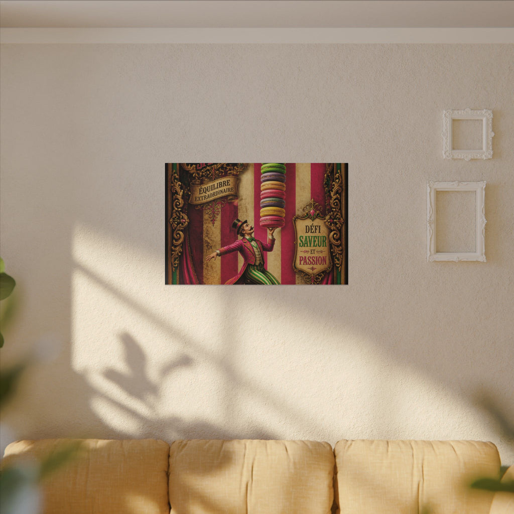 Macaron Balancing Tower Wall Art Canvas 24×36 Baroque Studio Decor Maximalist Print