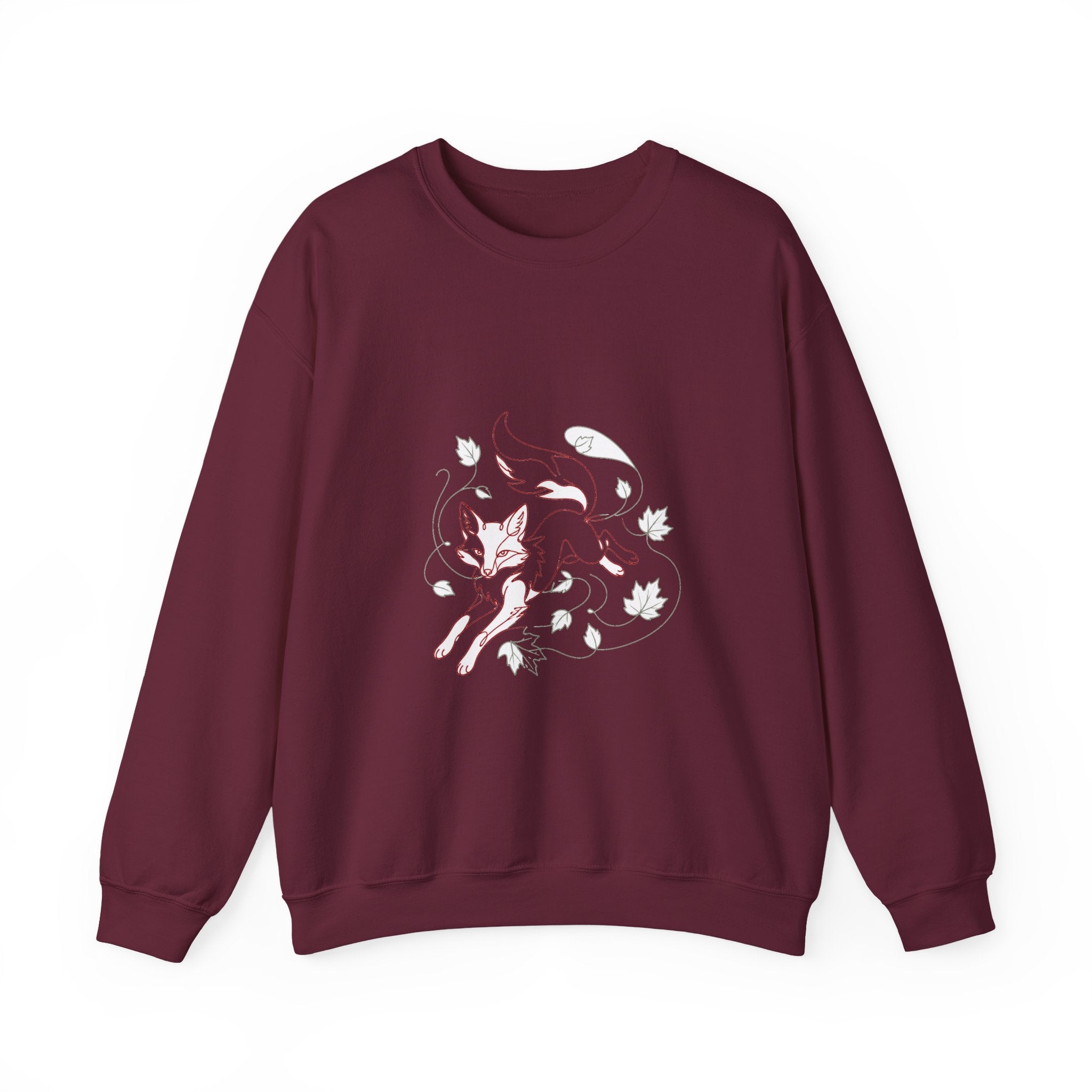 Matching Couple Sweatshirt - Fox & Rabbit Matching Couple Crewneck Sweatshirt Minimalist Art His Hers Valentine Gift - Design A