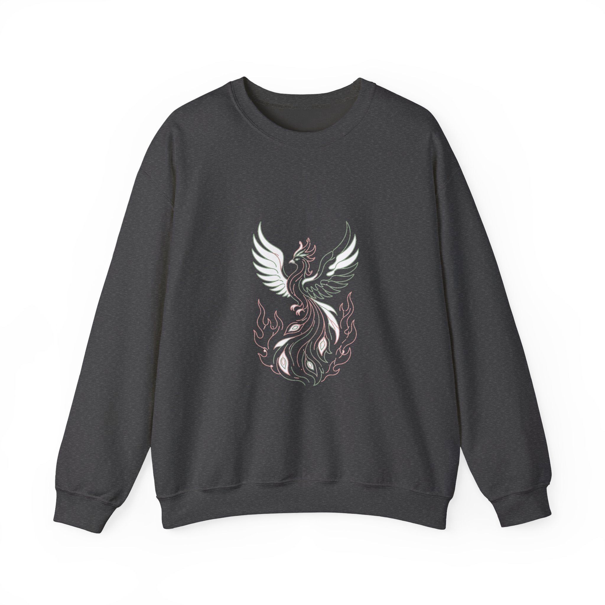 Matching Couple Sweatshirt - Dragon & Phoenix Matching Couple Premium Fleece Sweatshirt Minimalist Art His Hers Christmas Gift - Design B