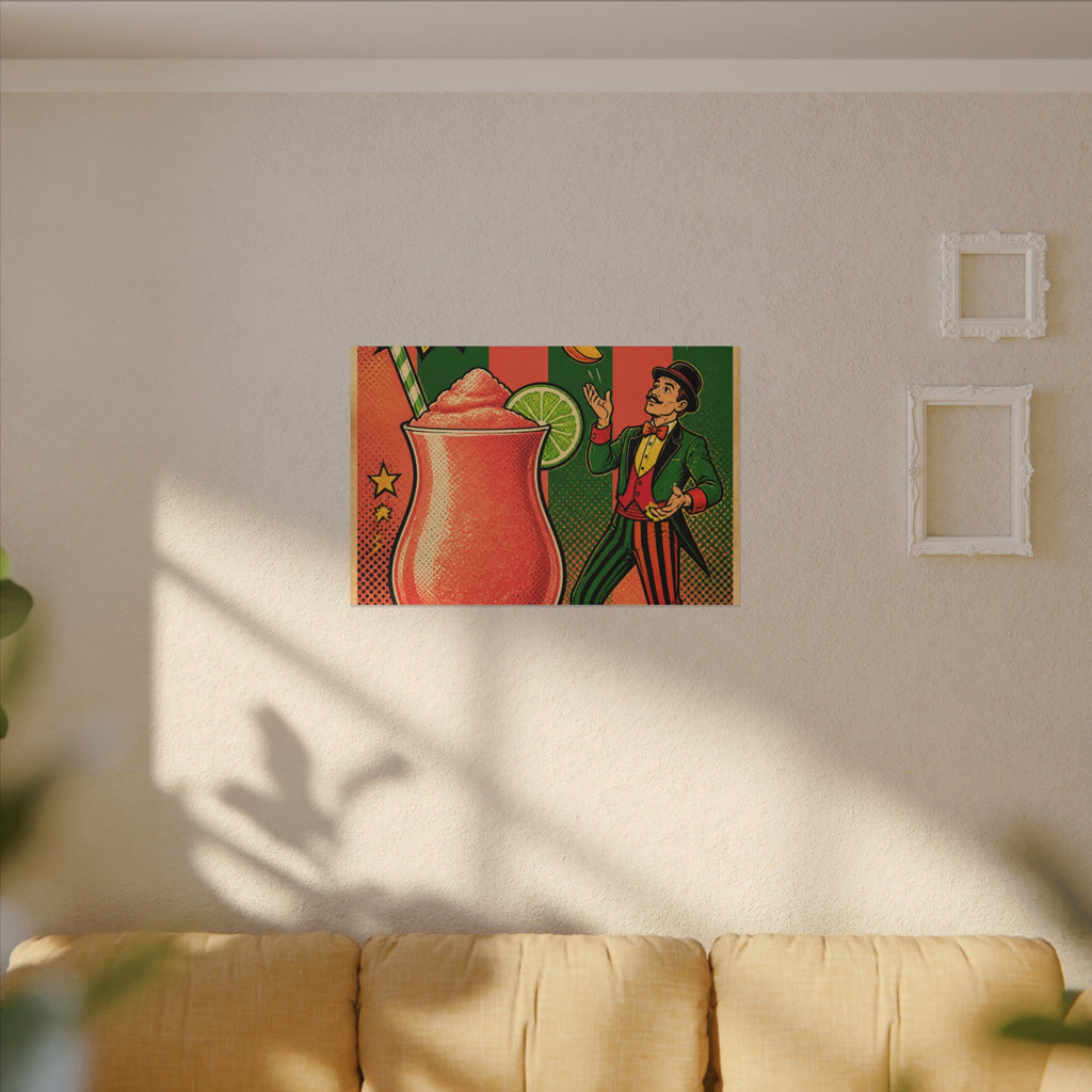 Daiquiri Fruit Juggler Wall Art Canvas 16×20 Pop Art Living Room Decor Maximalist Print