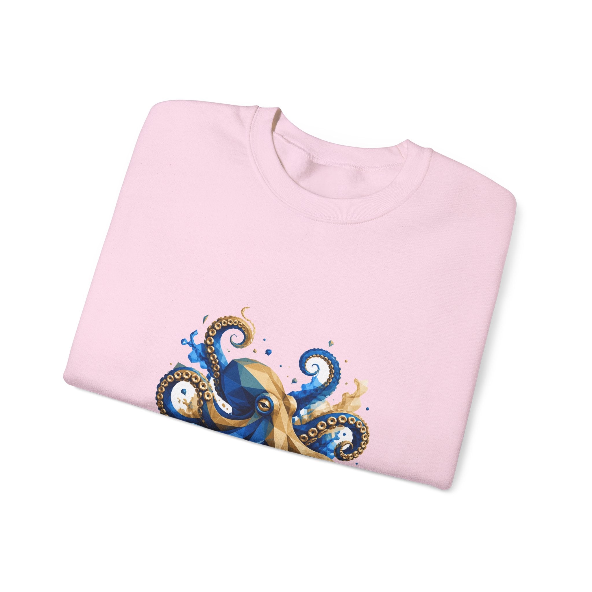 Matching Couple Sweatshirt - Octopus & Jellyfish Matching Couple Premium Fleece Sweatshirt Geometric Art His Hers Love Gift - Design A