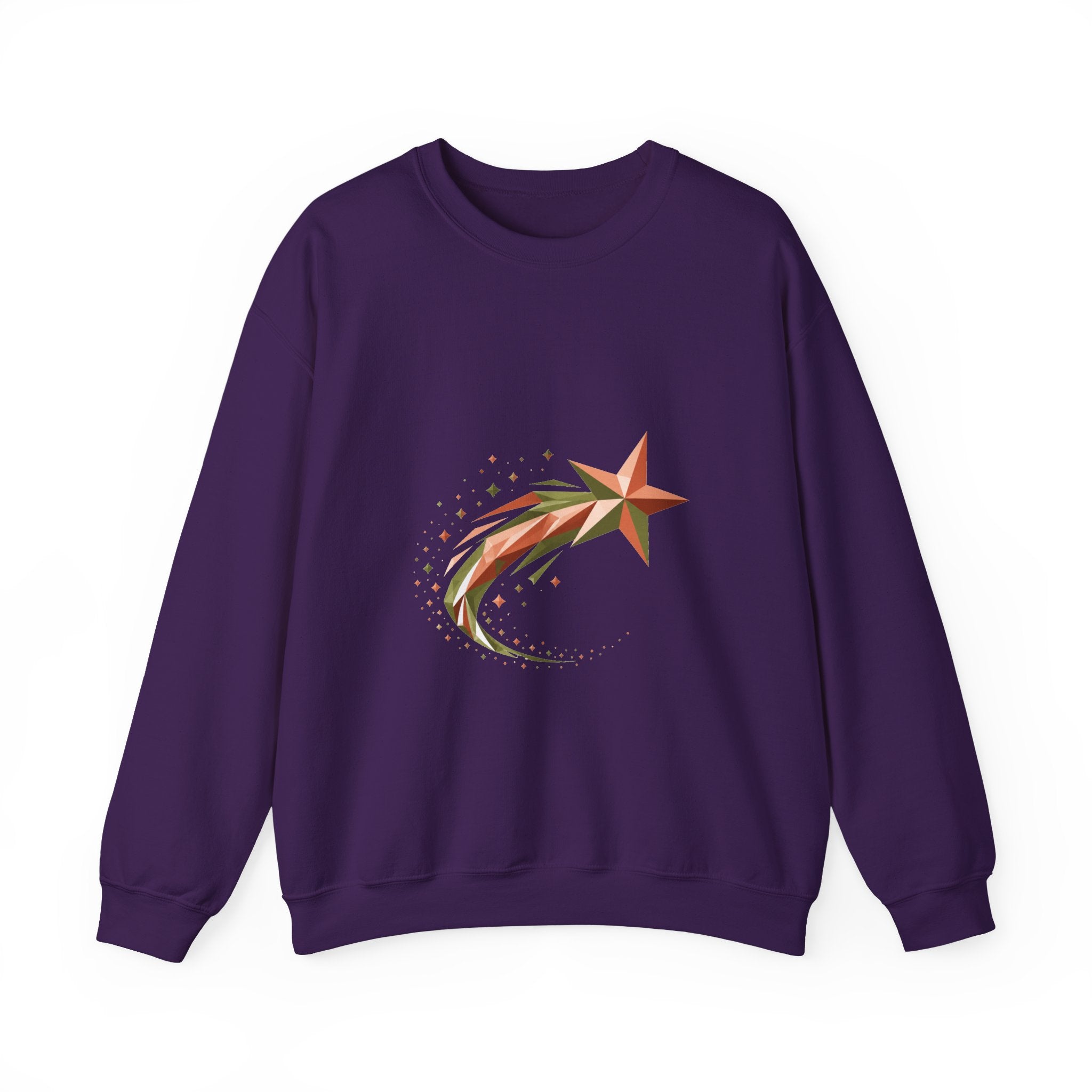 Matching Couple Sweatshirt - Shooting Star & North Star Matching Couple Comfort Colors Crew Geometric Art His Hers Love Gift - Design A