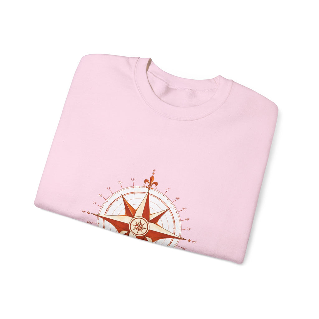 Matching Couple Sweatshirt - Compass North & South Matching Couple Comfort Colors Crew Geometric Art His Hers Love Gift - Design B