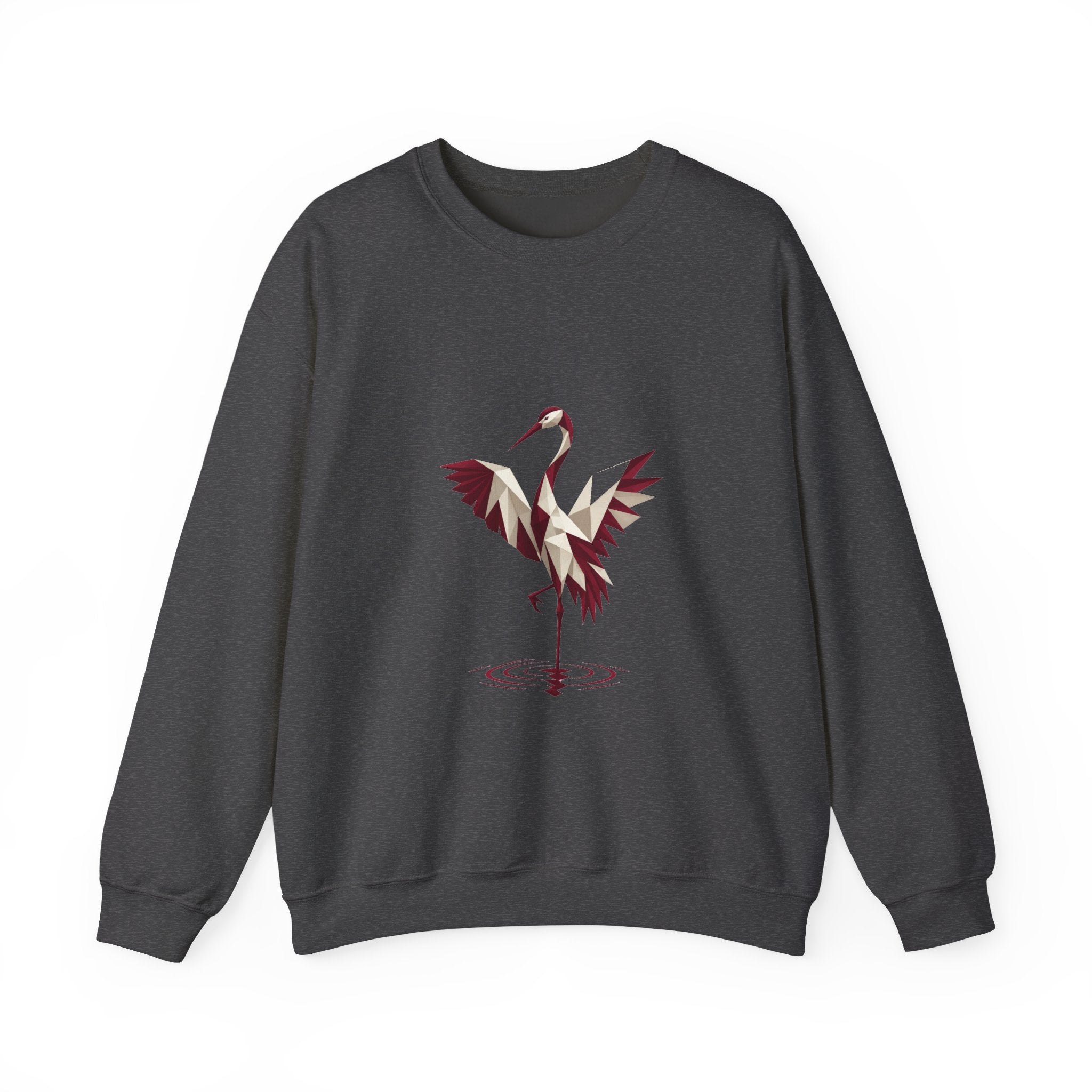 Matching Couple Sweatshirt - Tiger & Crane Matching Couple Crewneck Sweatshirt Geometric Art His Hers Couple Gift - Design B