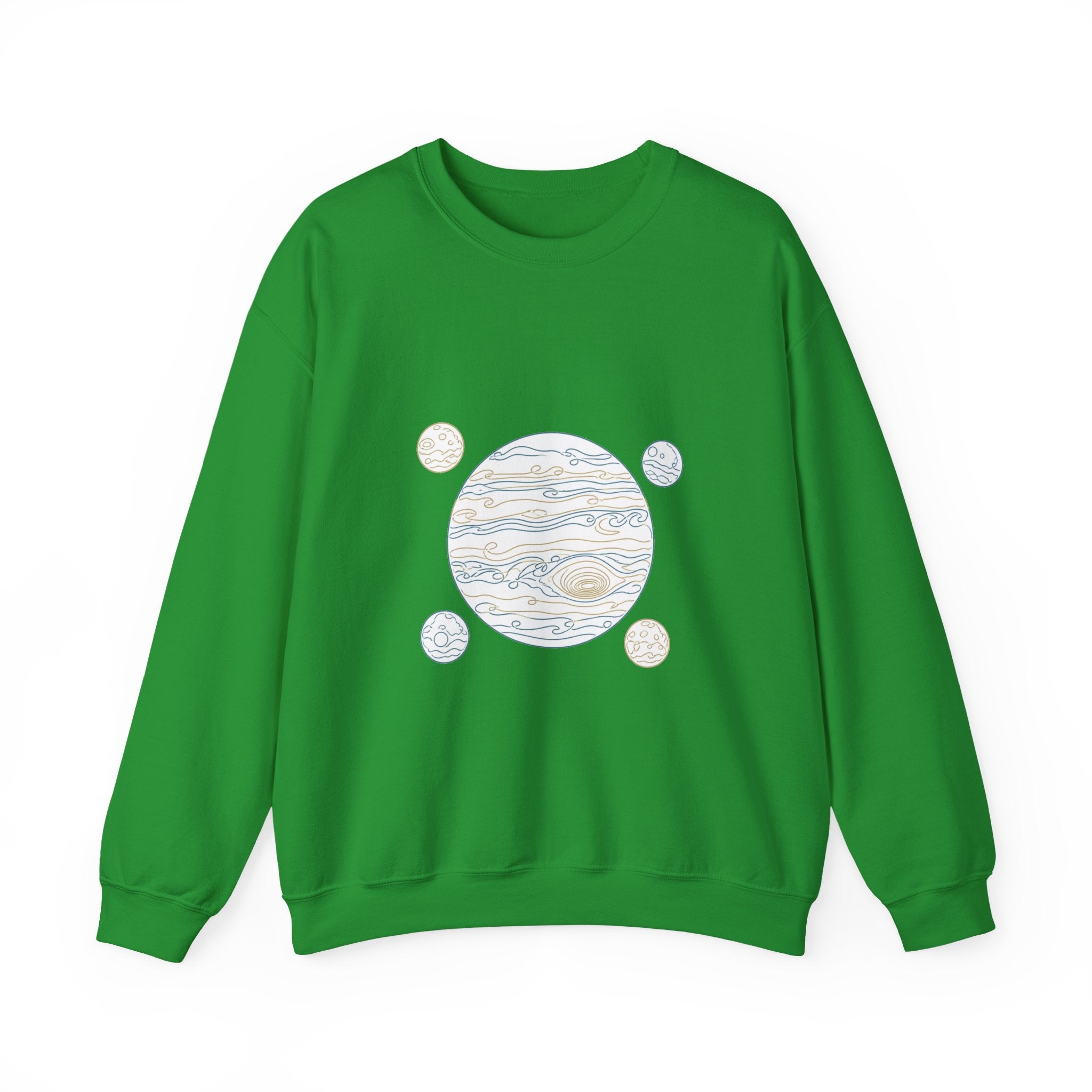 Matching Couple Sweatshirt - Saturn & Jupiter Matching Couple Crewneck Sweatshirt Minimalist Art His Hers Valentine Gift - Design B