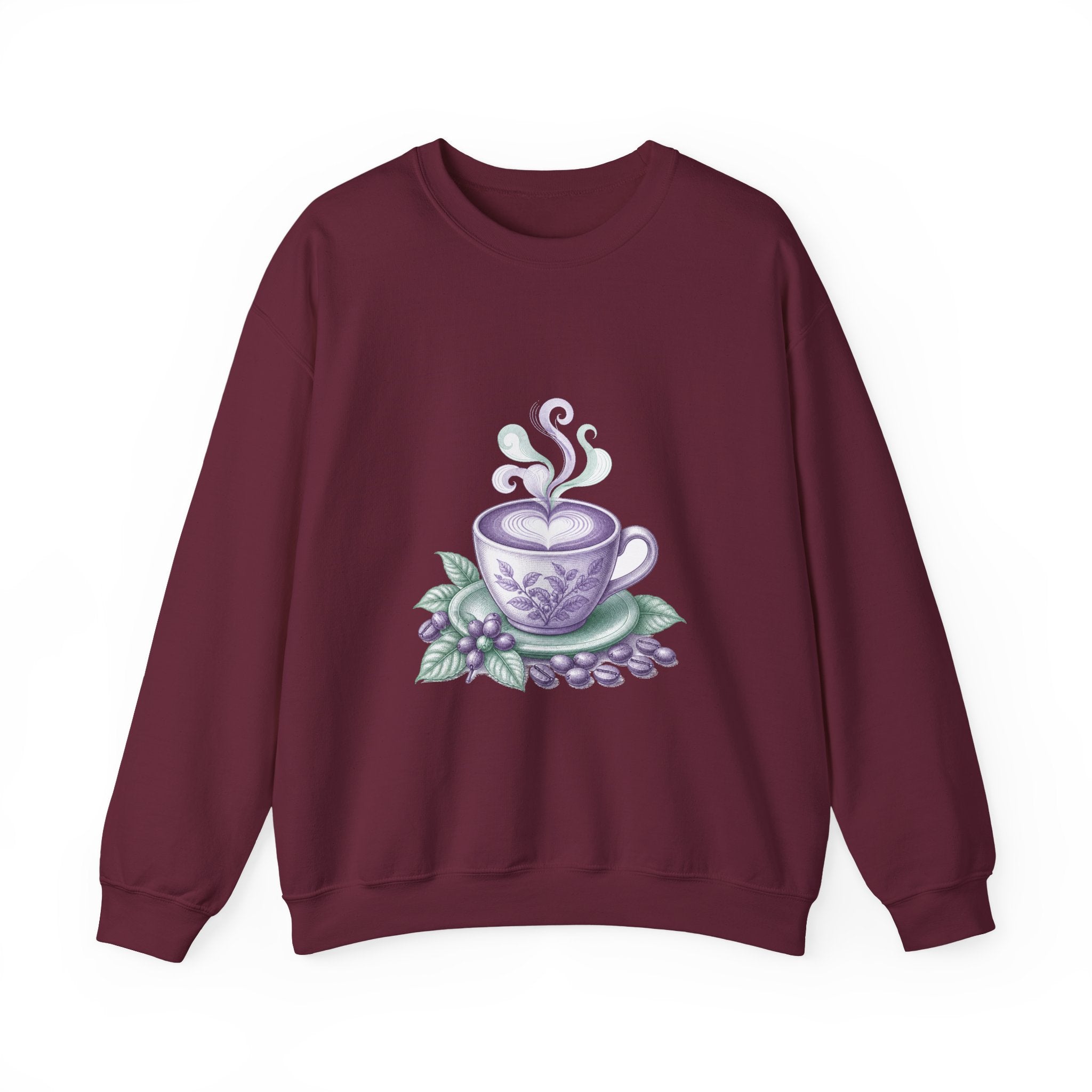 Matching Couple Sweatshirt - Coffee & Tea Matching Couple Premium Fleece Sweatshirt Vintage Art His Hers Honeymoon Gift - Design A