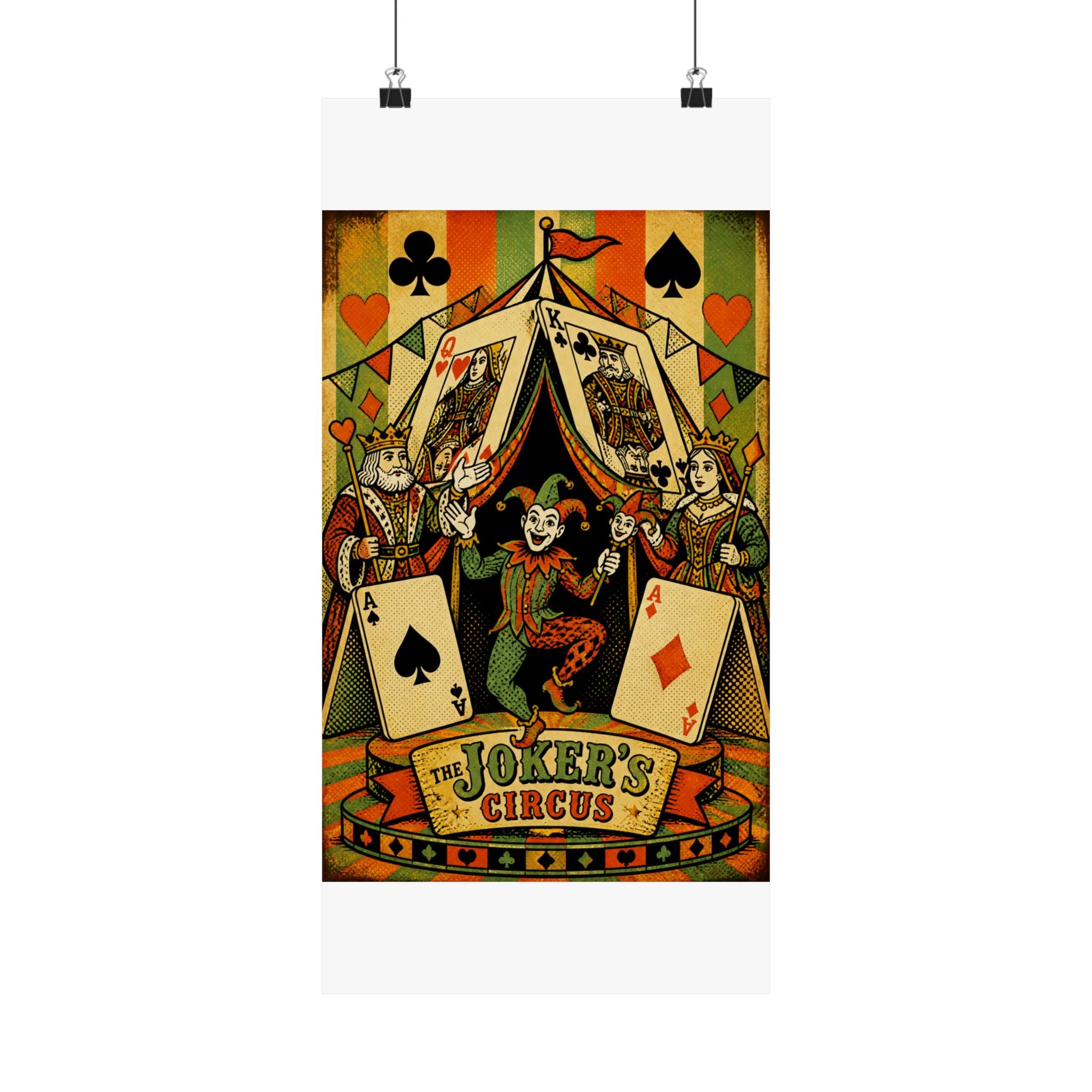 Playing Cards Tent Wall Art Poster 18×24 Pop Art Living Room Decor Maximalist Print