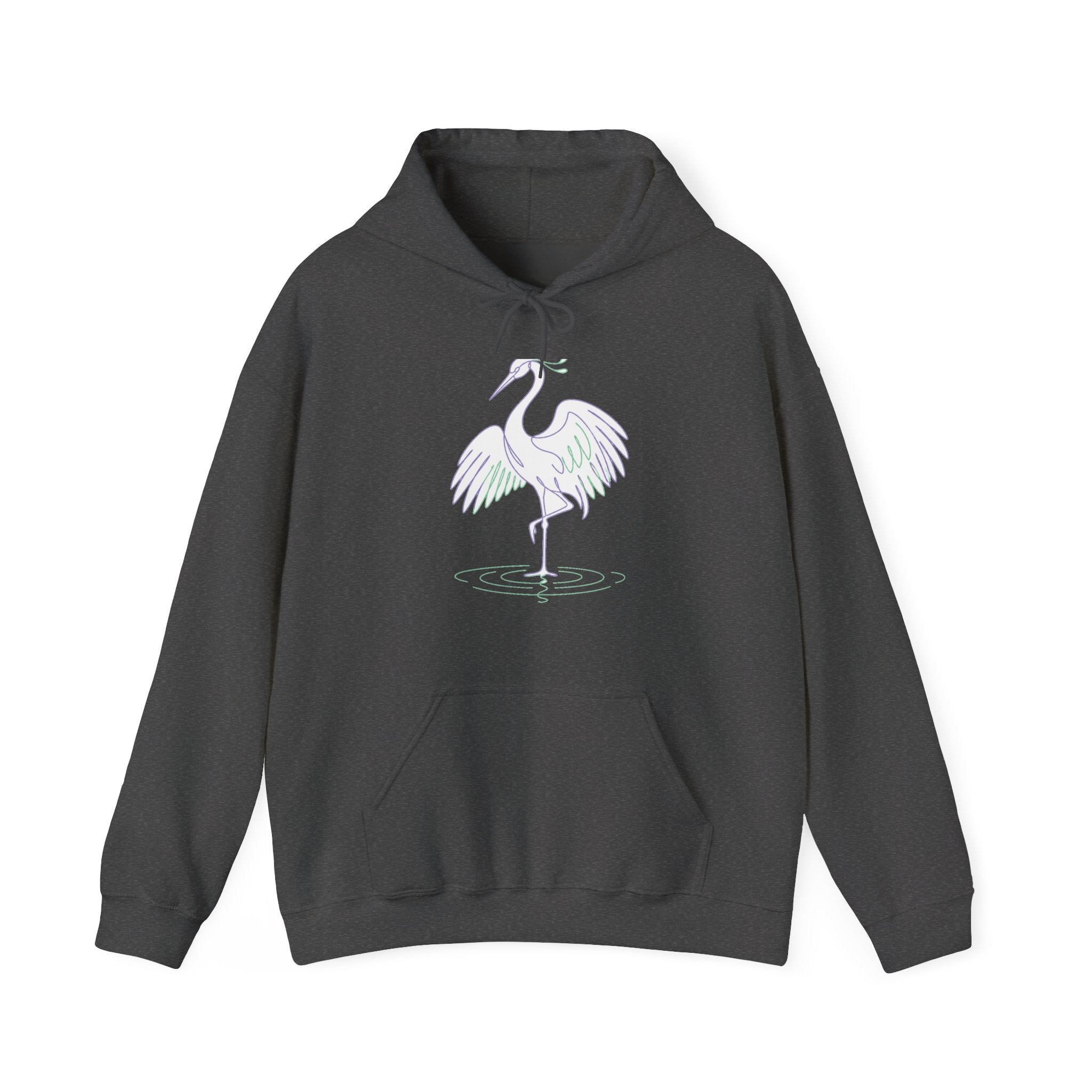 Matching Couple Sweatshirt - Tiger & Crane Matching Couple Hooded Sweatshirt Minimalist Art His Hers Valentine Gift - Design B
