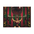 Wine Glass Strongman Wall Art Canvas 16×20 Baroque Home Office Decor Maximalist Print