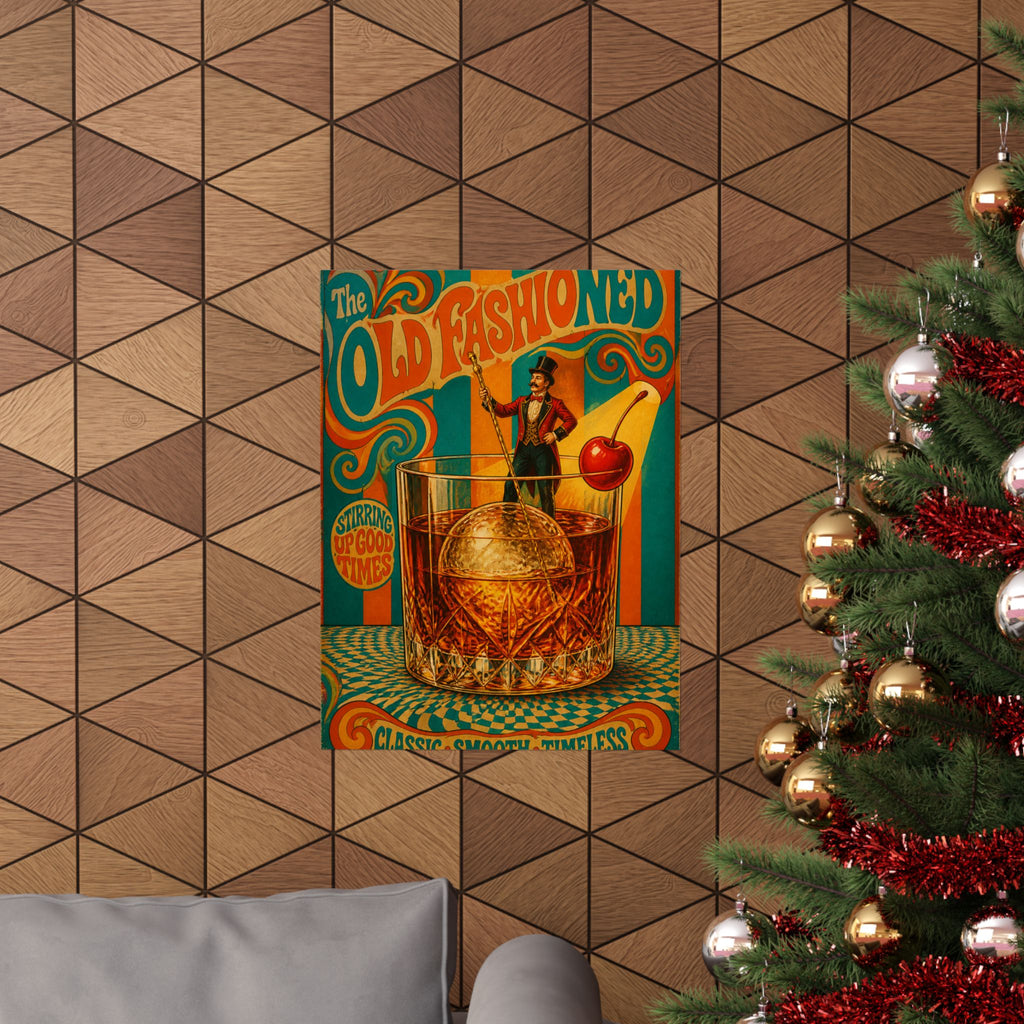 Old Fashioned Ringmaster Wall Art Poster 24×36 Psychedelic Dining Room Decor Maximalist Print