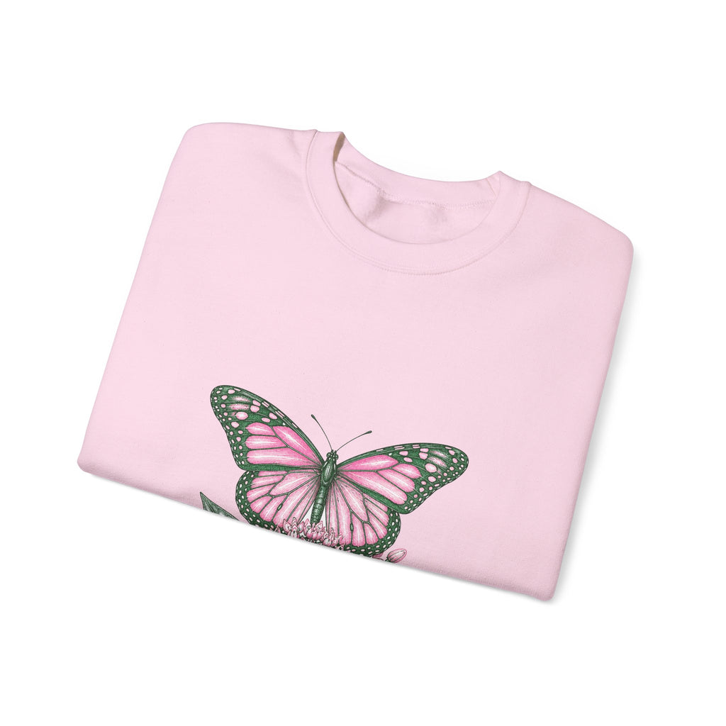 Matching Couple Sweatshirt - Butterfly & Moth Matching Couple Crewneck Sweatshirt Hand-Drawn Art His Hers Best Friend Gift - Design A