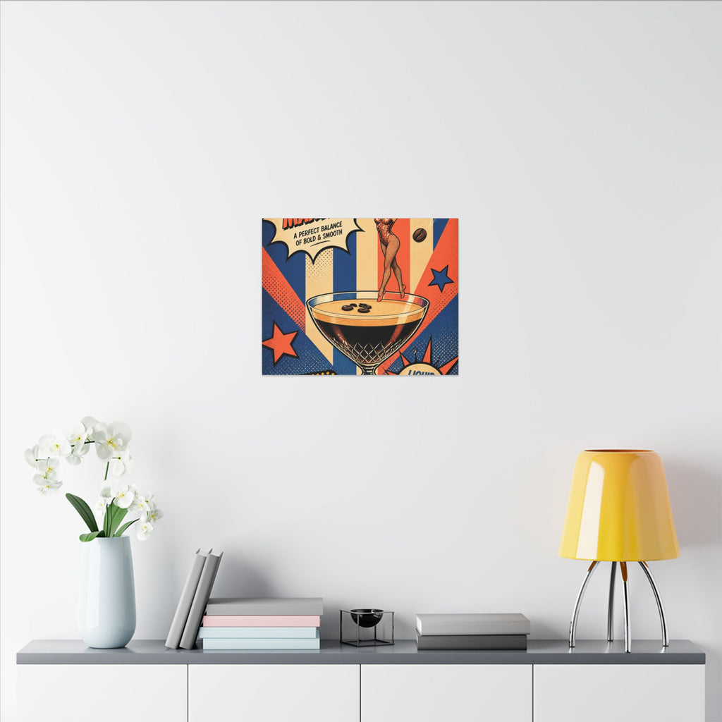 Espresso Martini Acrobat Wall Art Canvas 24×36 Pop Art Restaurant Decor Maximalist Print