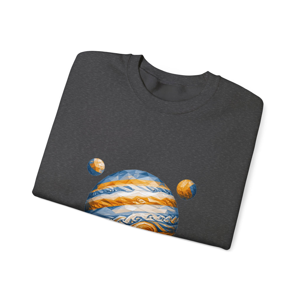 Matching Couple Sweatshirt - Saturn & Jupiter Matching Couple Comfort Colors Crew Geometric Art His Hers Love Gift - Design B