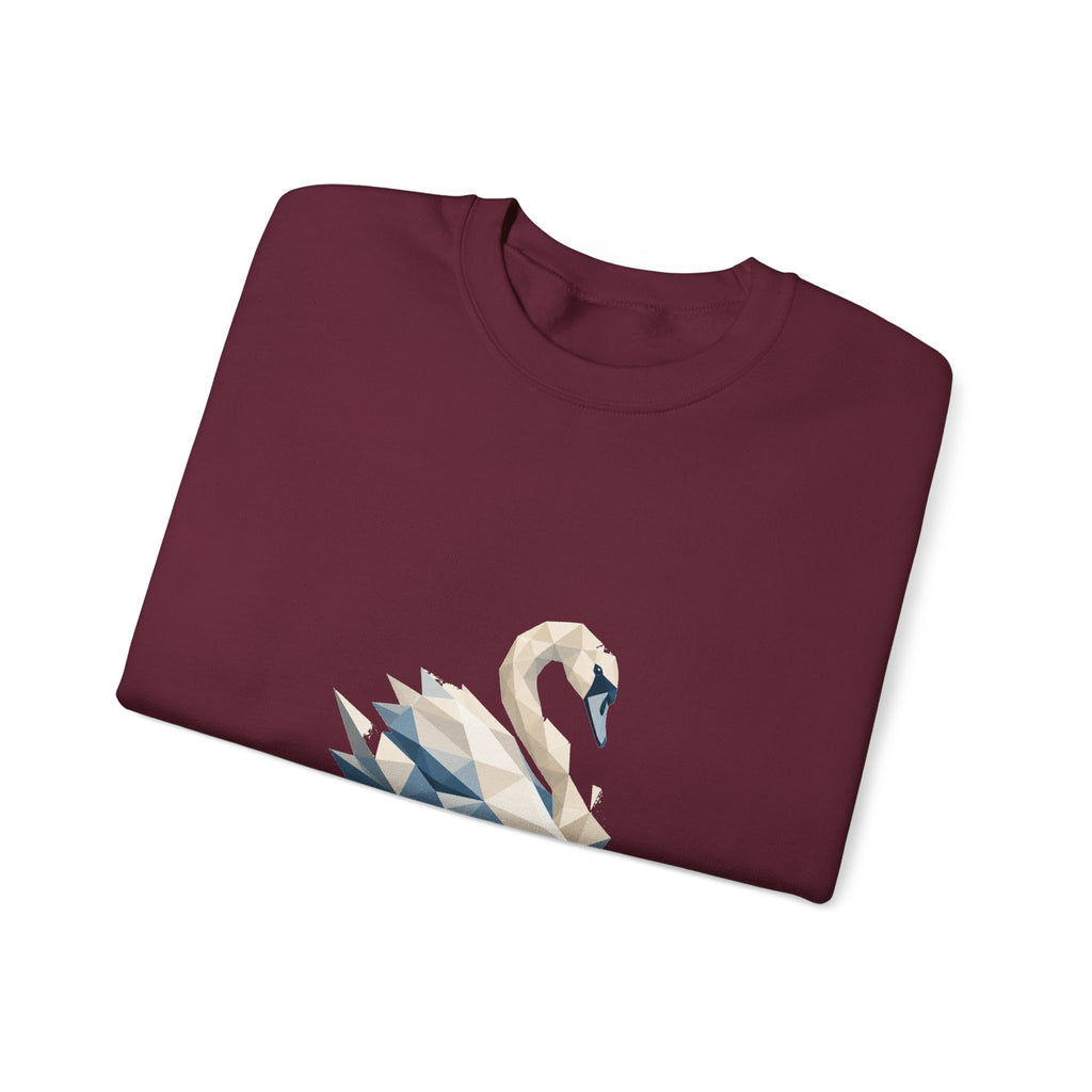 Matching Couple Sweatshirt - Raven & Swan Matching Couple Comfort Colors Crew Geometric Art His Hers Love Gift - Design B