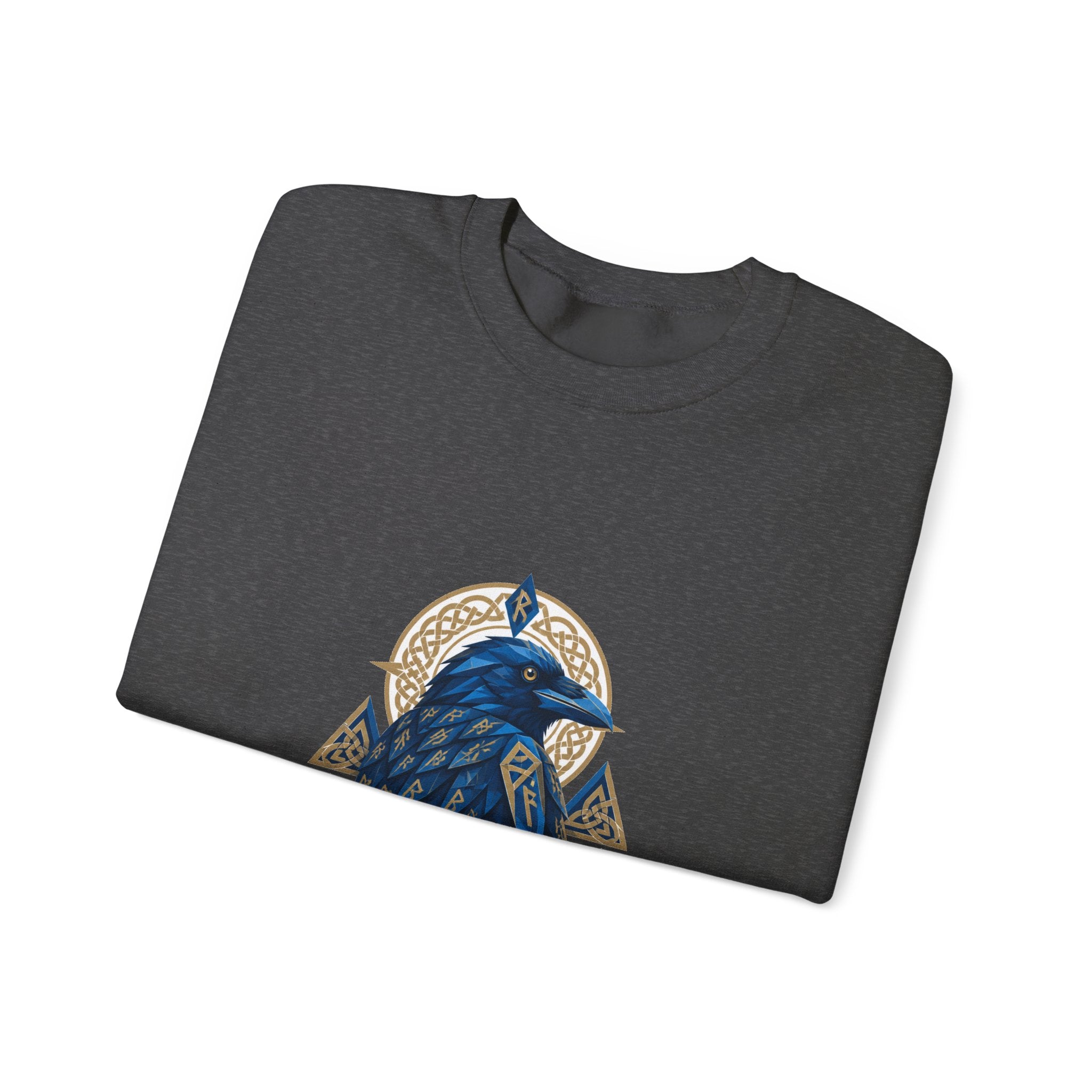 Matching Couple Sweatshirt - Huginn & Muninn Matching Couple Crewneck Sweatshirt Geometric Art His Hers Couple Gift - Design A