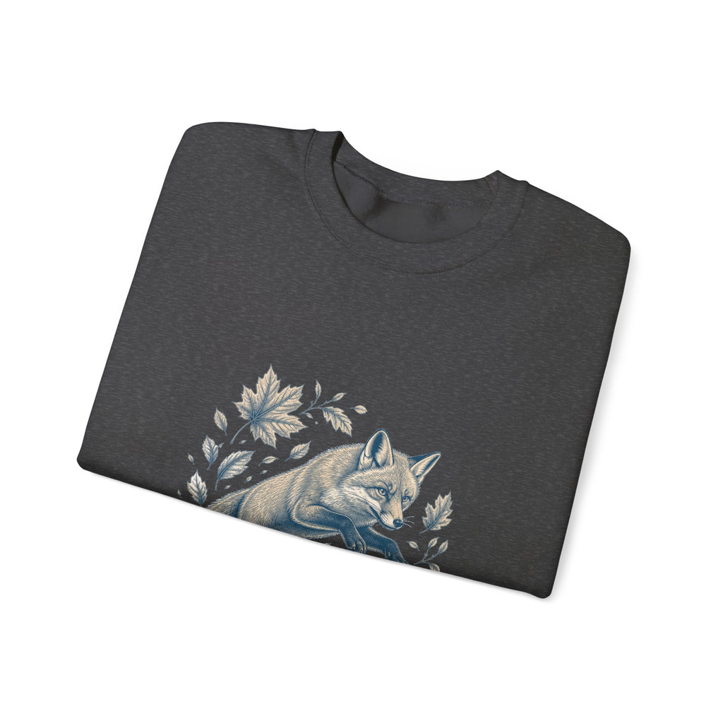 Matching Couple Sweatshirt - Fox & Rabbit Matching Couple Crewneck Sweatshirt Vintage Art His Hers Wedding Gift - Design A