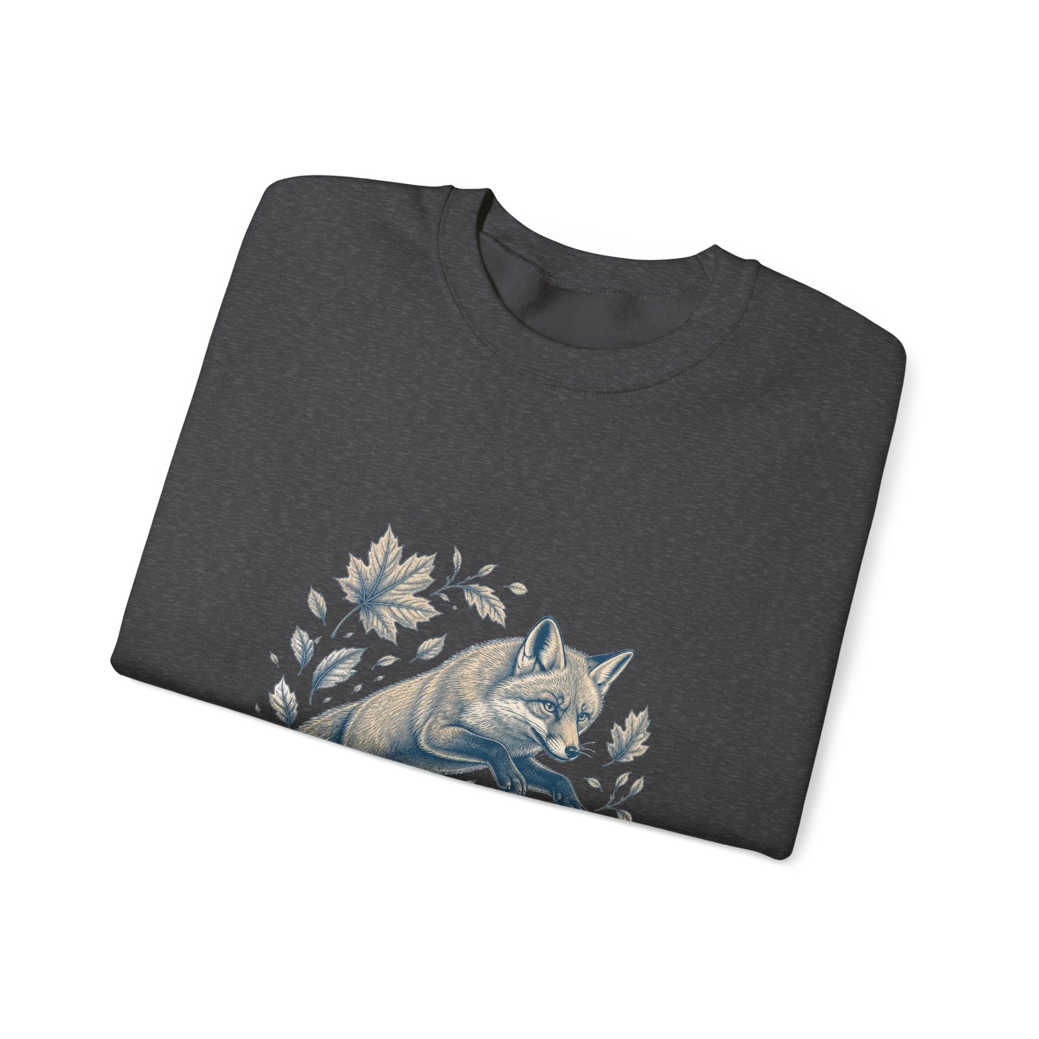 Matching Couple Sweatshirt - Fox & Rabbit Matching Couple Crewneck Sweatshirt Vintage Art His Hers Wedding Gift - Design A