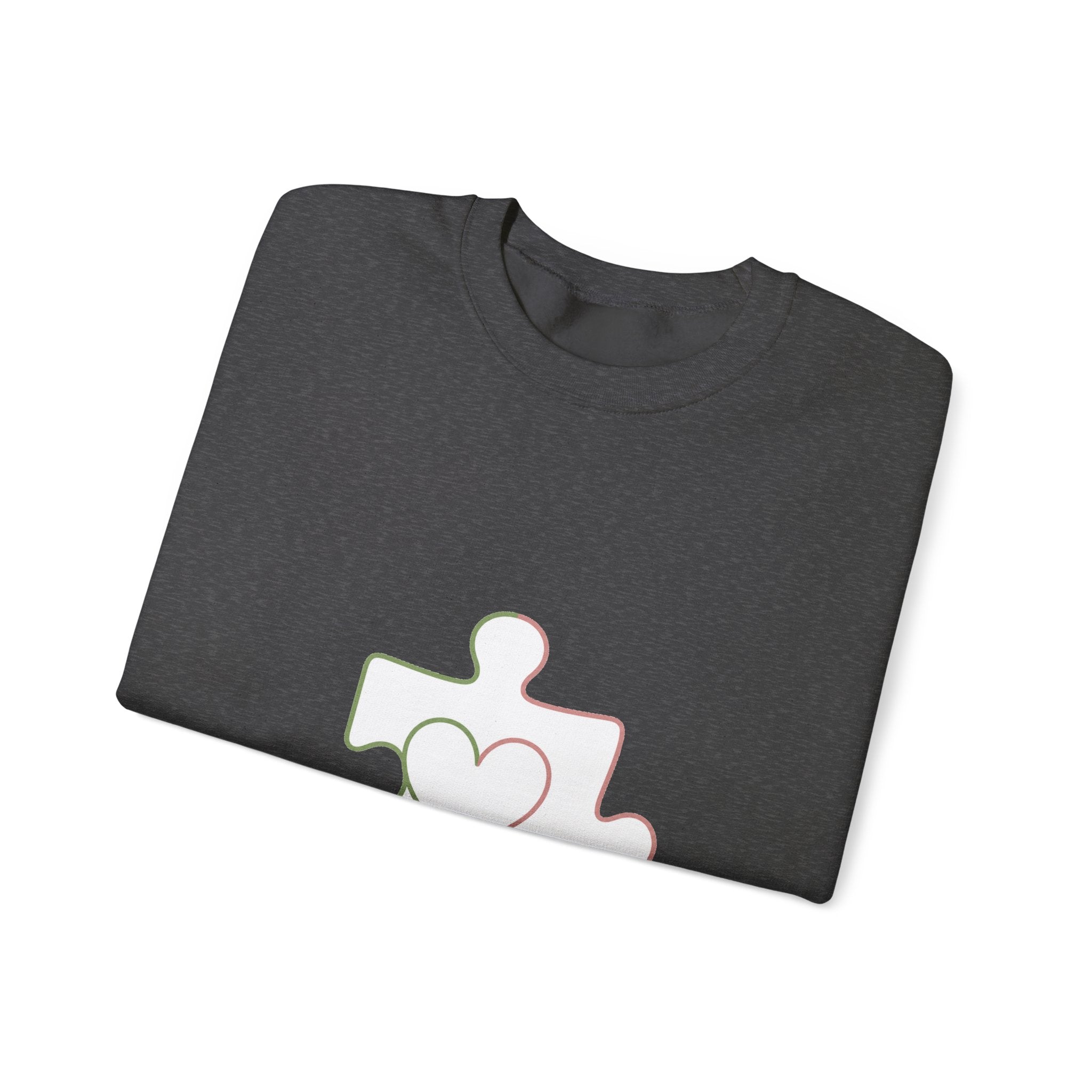 Matching Couple Sweatshirt - Puzzle Pieces Matching Couple Crewneck Sweatshirt Minimalist Art His Hers Valentine Gift - Design B