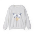 Matching Couple Sweatshirt - Butterfly & Moth Matching Couple Premium Fleece Sweatshirt Minimalist Art His Hers Christmas Gift - Design A